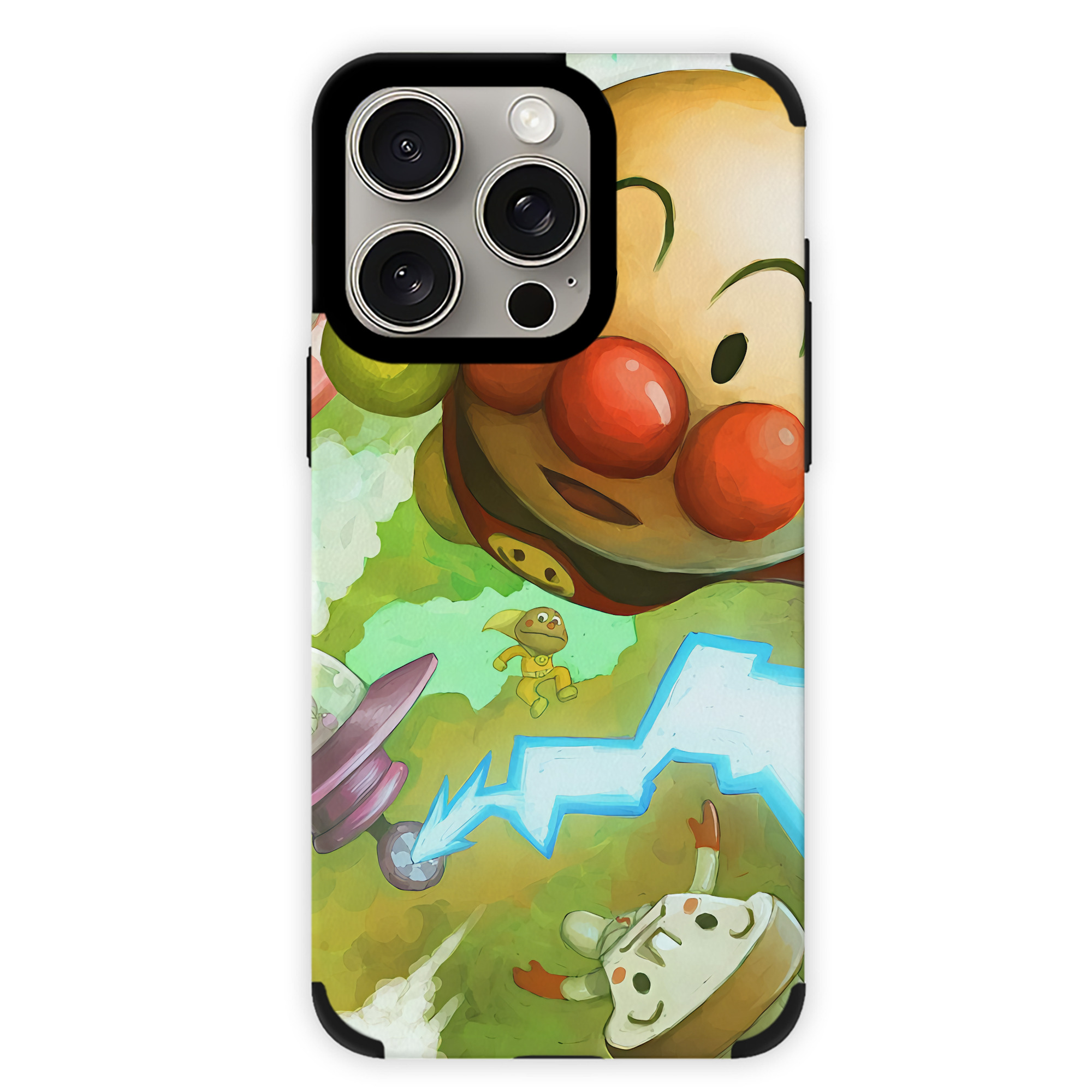 （画像用） アンパンマン Anpanman 【iPhone15ProMax対応】 PUレザー スマホケース 耐衝撃＆黄変防止