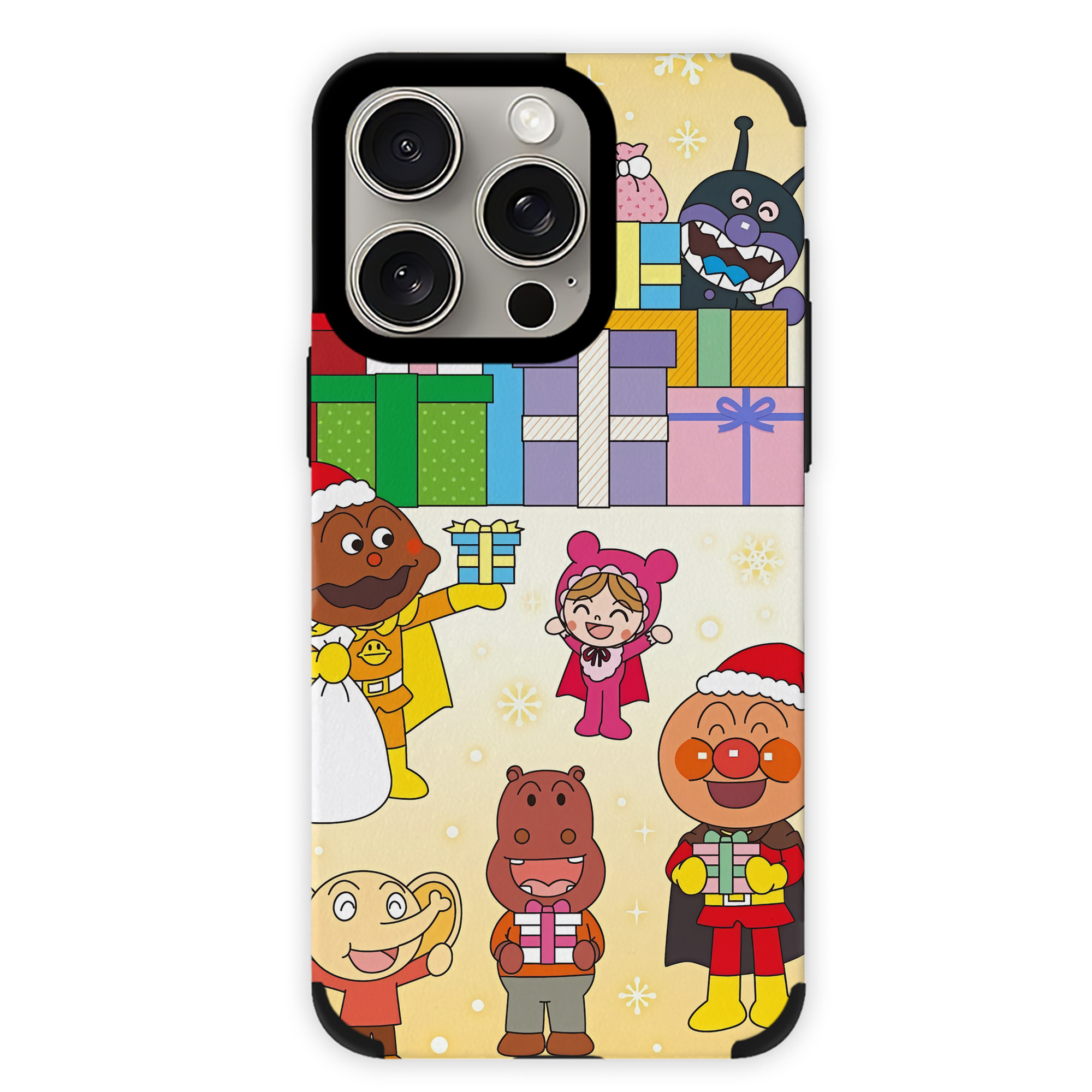 （画像用） アンパンマン Anpanman 【iPhone15ProMax対応】 PUレザー スマホケース 耐衝撃＆黄変防止