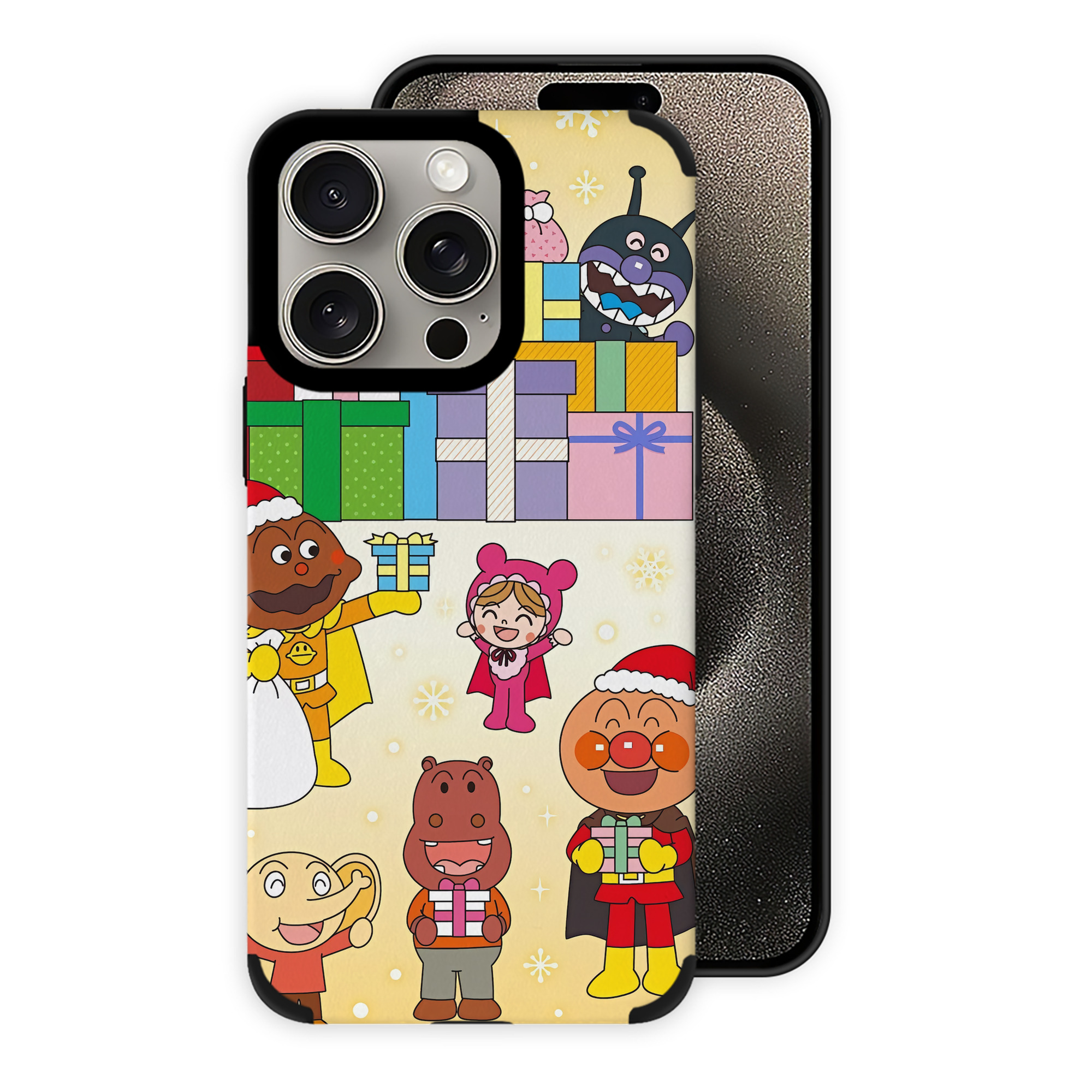 （画像用） アンパンマン Anpanman 【iPhone15ProMax対応】 PUレザー スマホケース 耐衝撃＆黄変防止
