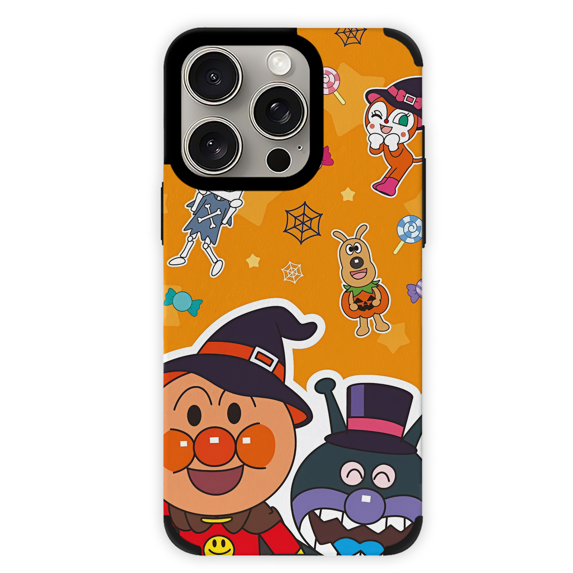 （画像用） アンパンマン Anpanman 【iPhone15ProMax対応】 PUレザー スマホケース 耐衝撃＆黄変防止