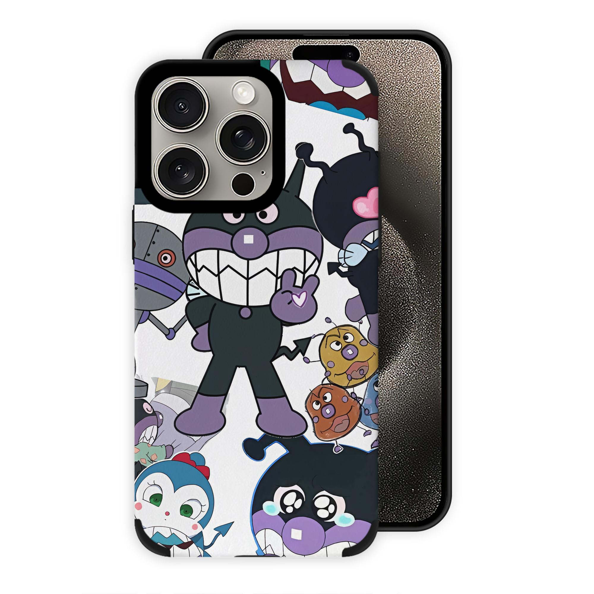 （画像用） アンパンマン Anpanman 【iPhone15ProMax対応】 PUレザー スマホケース 耐衝撃＆黄変防止