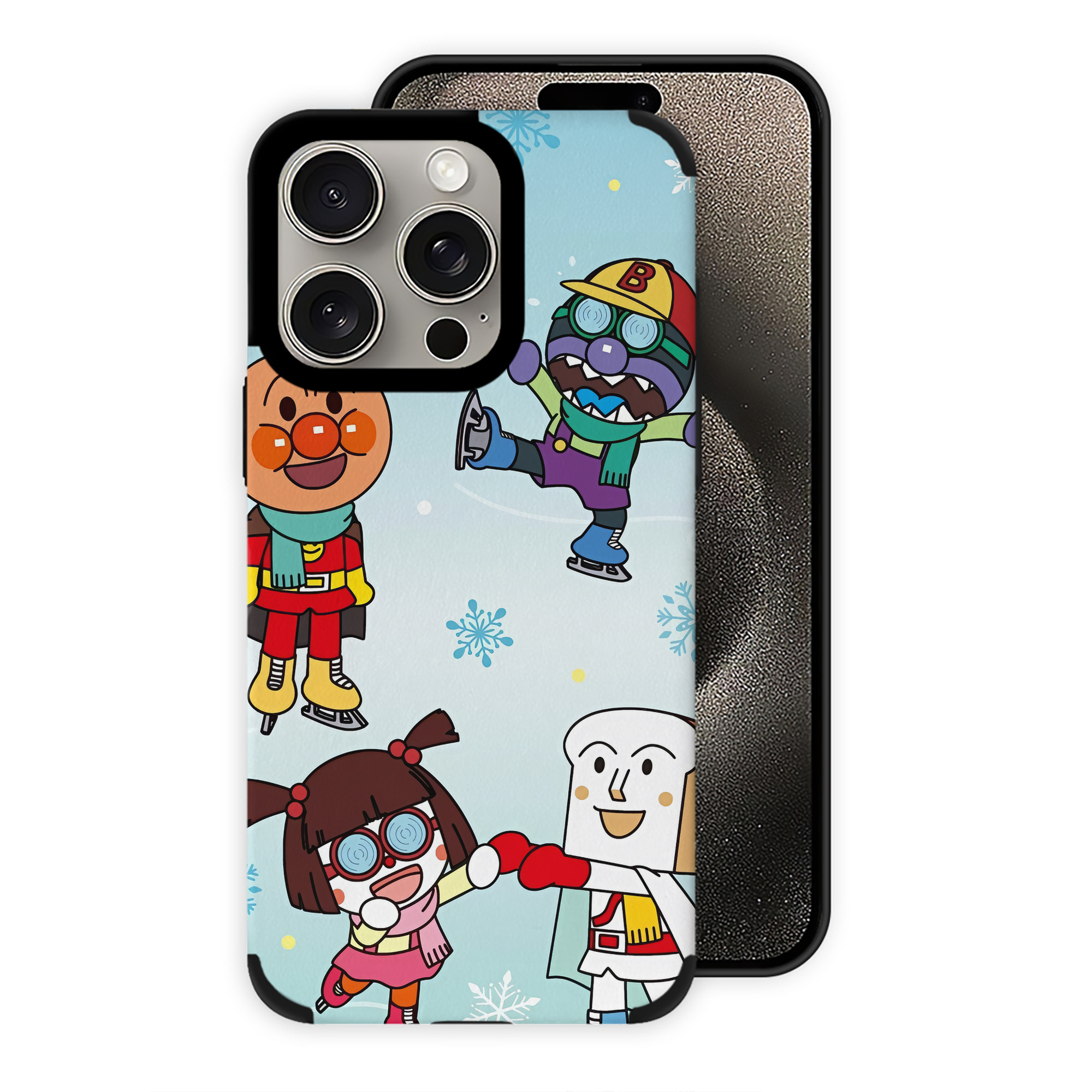 （画像用） アンパンマン Anpanman 【iPhone15ProMax対応】 PUレザー スマホケース 耐衝撃＆黄変防止