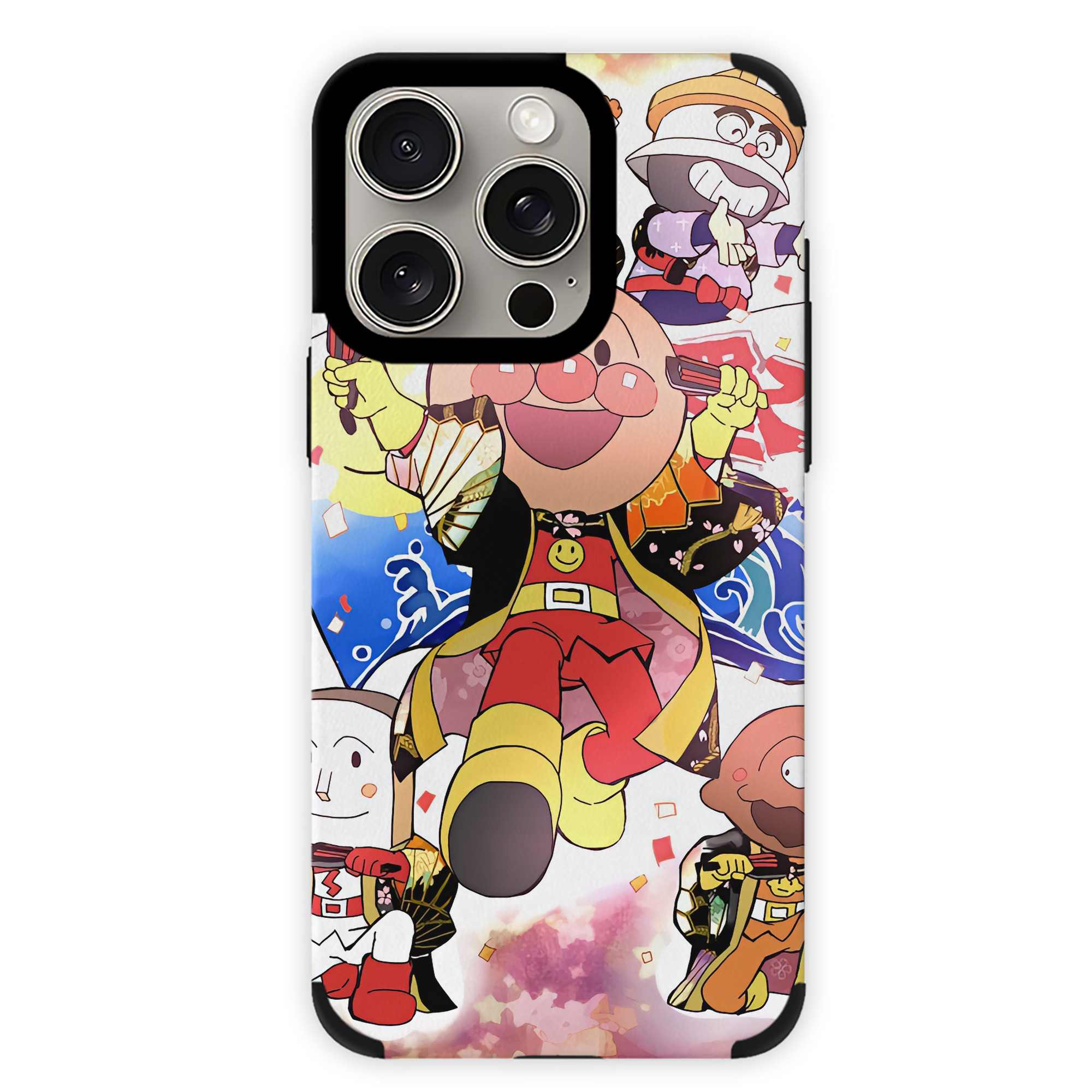 （画像用） アンパンマン Anpanman 【iPhone15ProMax対応】 PUレザー スマホケース 耐衝撃＆黄変防止