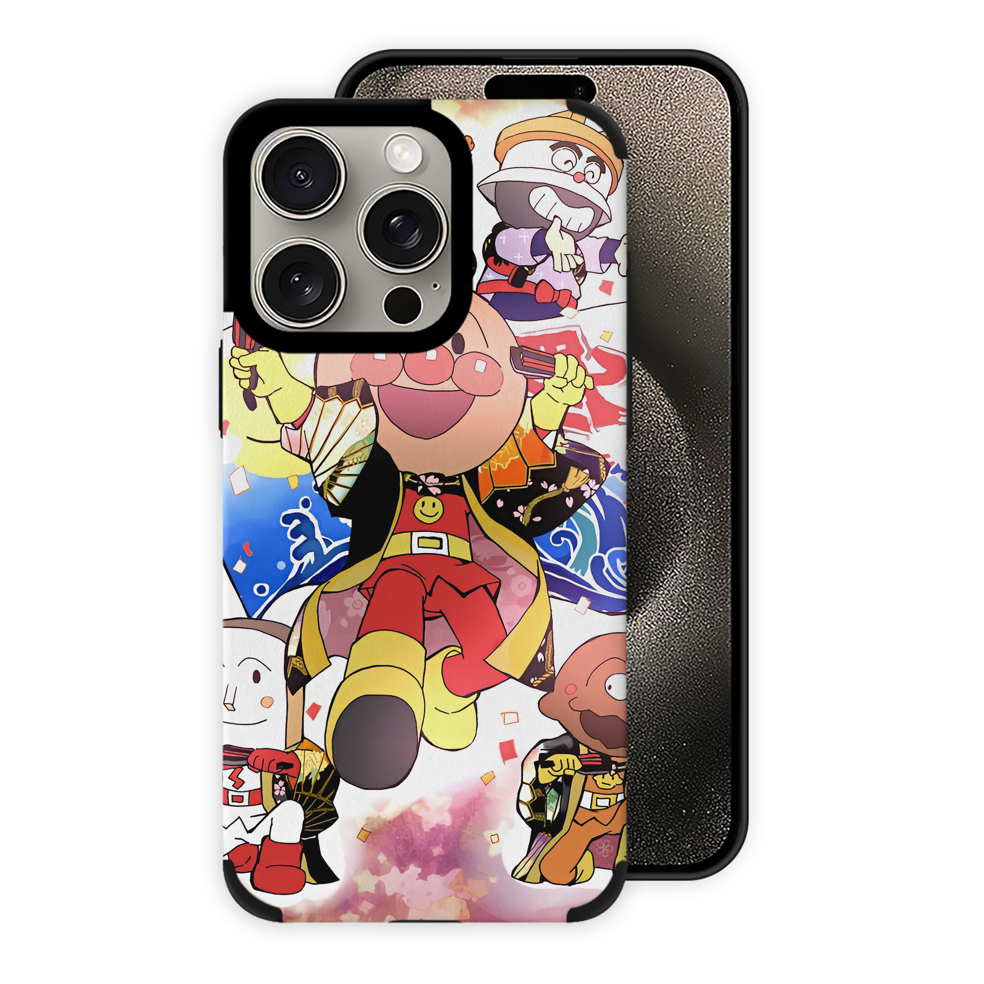 （画像用） アンパンマン Anpanman 【iPhone15ProMax対応】 PUレザー スマホケース 耐衝撃＆黄変防止