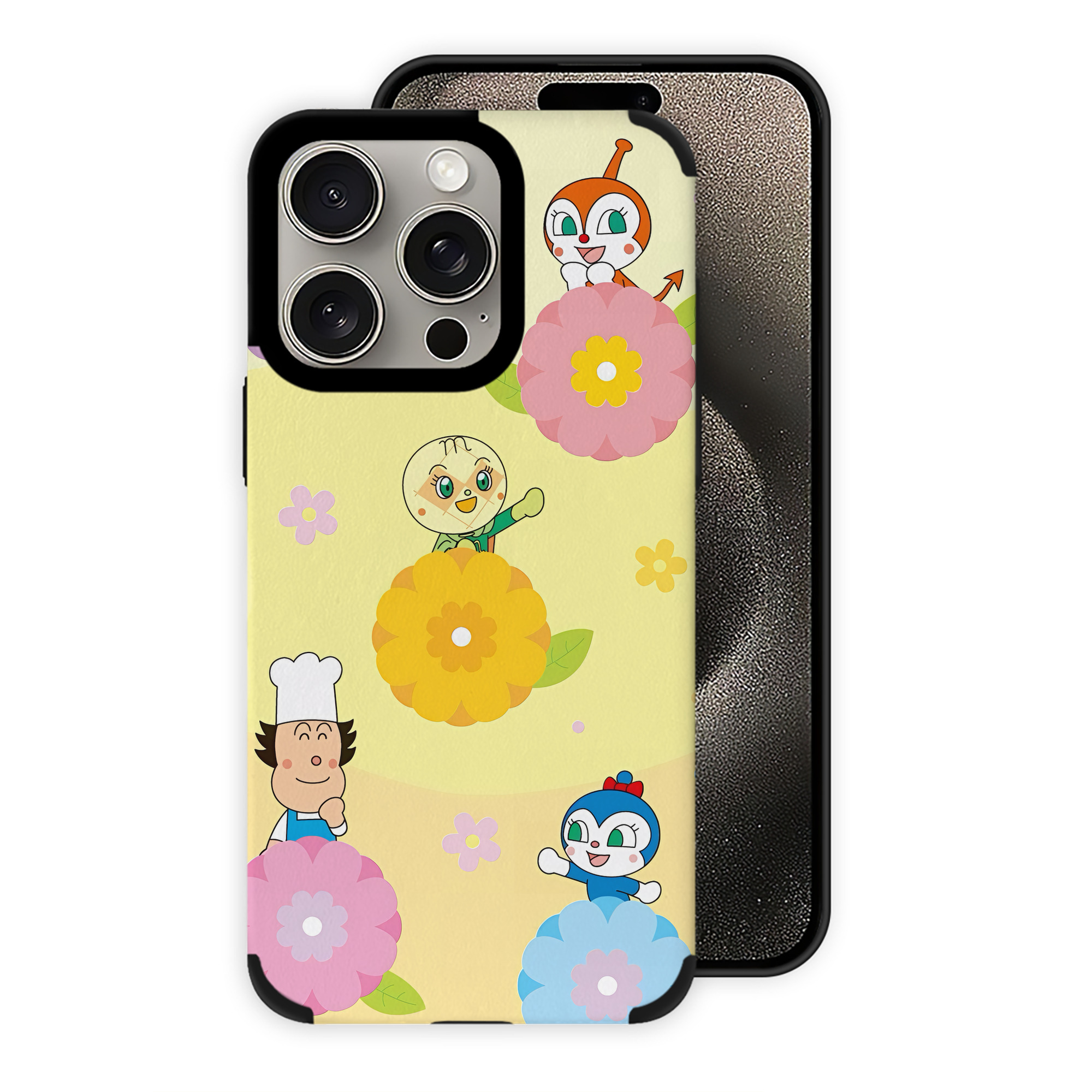 （画像用） アンパンマン Anpanman 【iPhone15ProMax対応】 PUレザー スマホケース 耐衝撃＆黄変防止