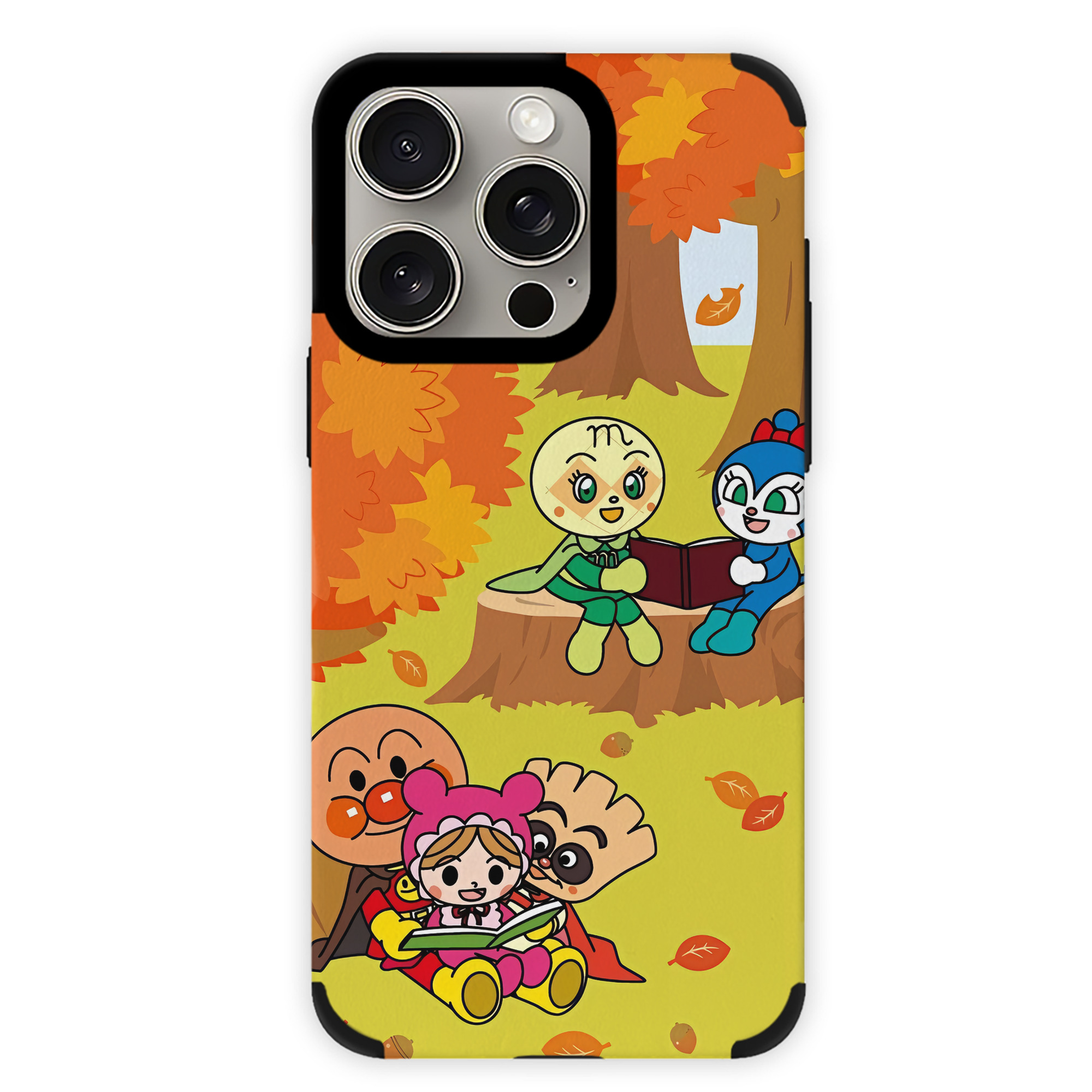 （画像用） アンパンマン Anpanman 【iPhone15ProMax対応】 PUレザー スマホケース 耐衝撃＆黄変防止