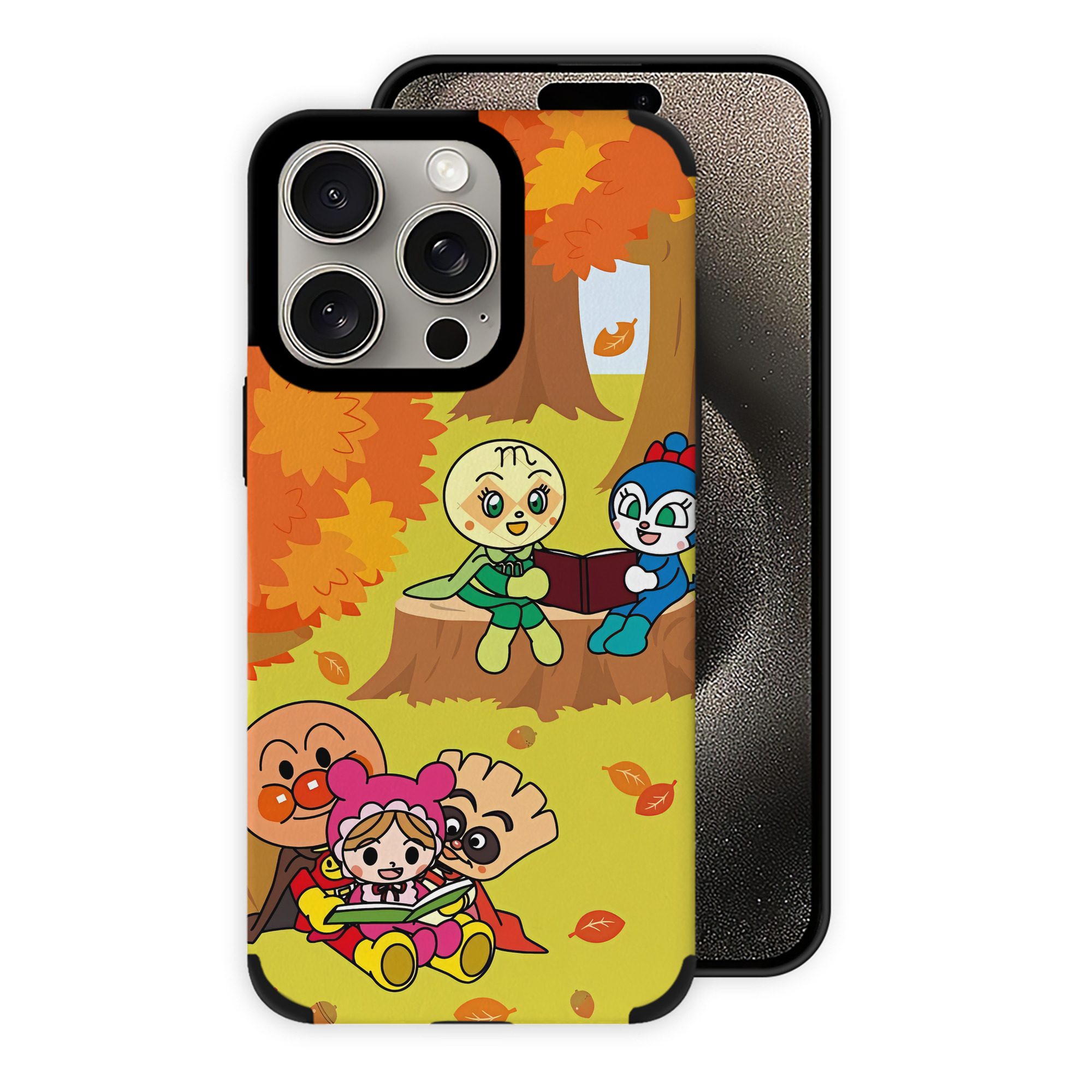 （画像用） アンパンマン Anpanman 【iPhone15ProMax対応】 PUレザー スマホケース 耐衝撃＆黄変防止