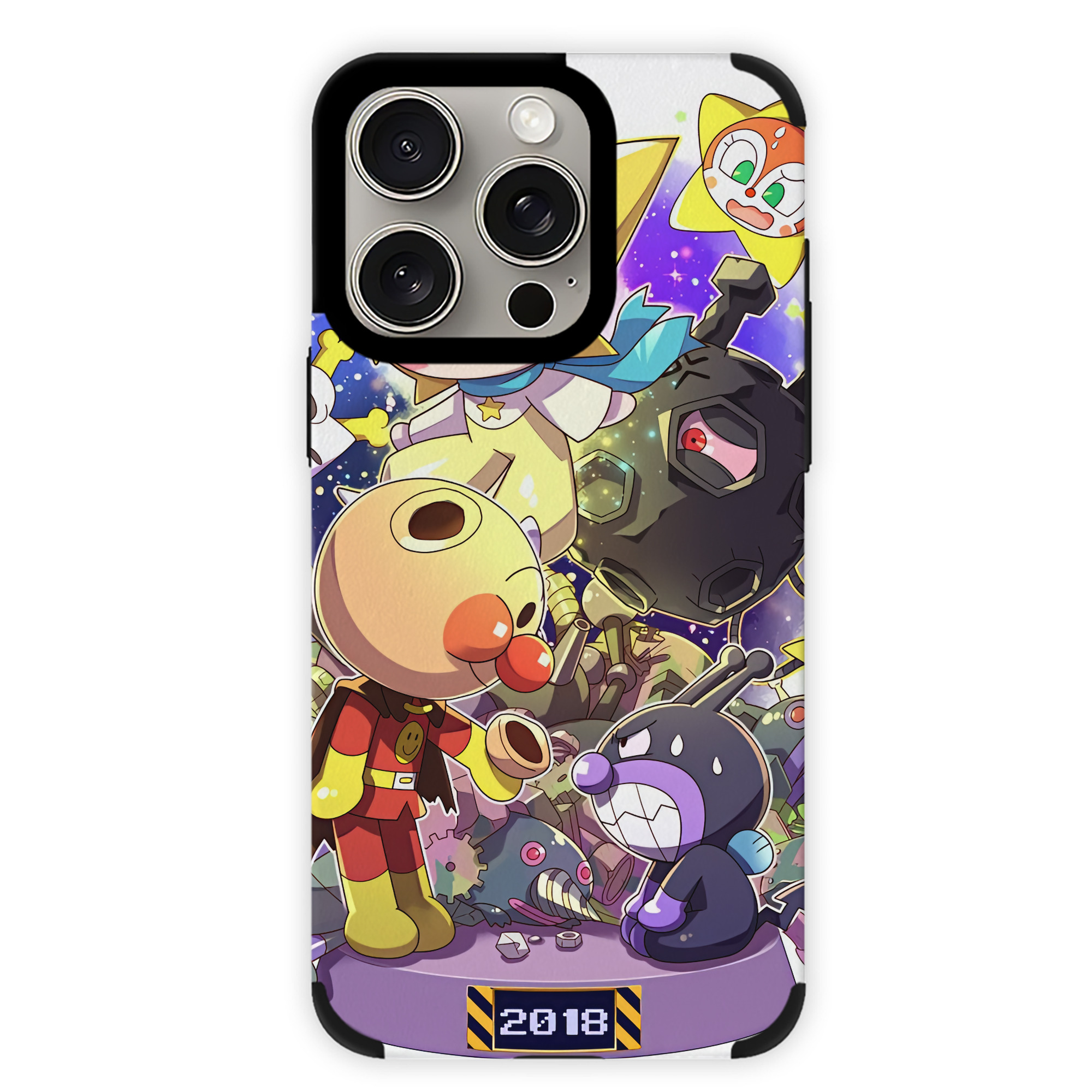 （画像用） アンパンマン Anpanman 【iPhone15ProMax対応】 PUレザー スマホケース 耐衝撃＆黄変防止