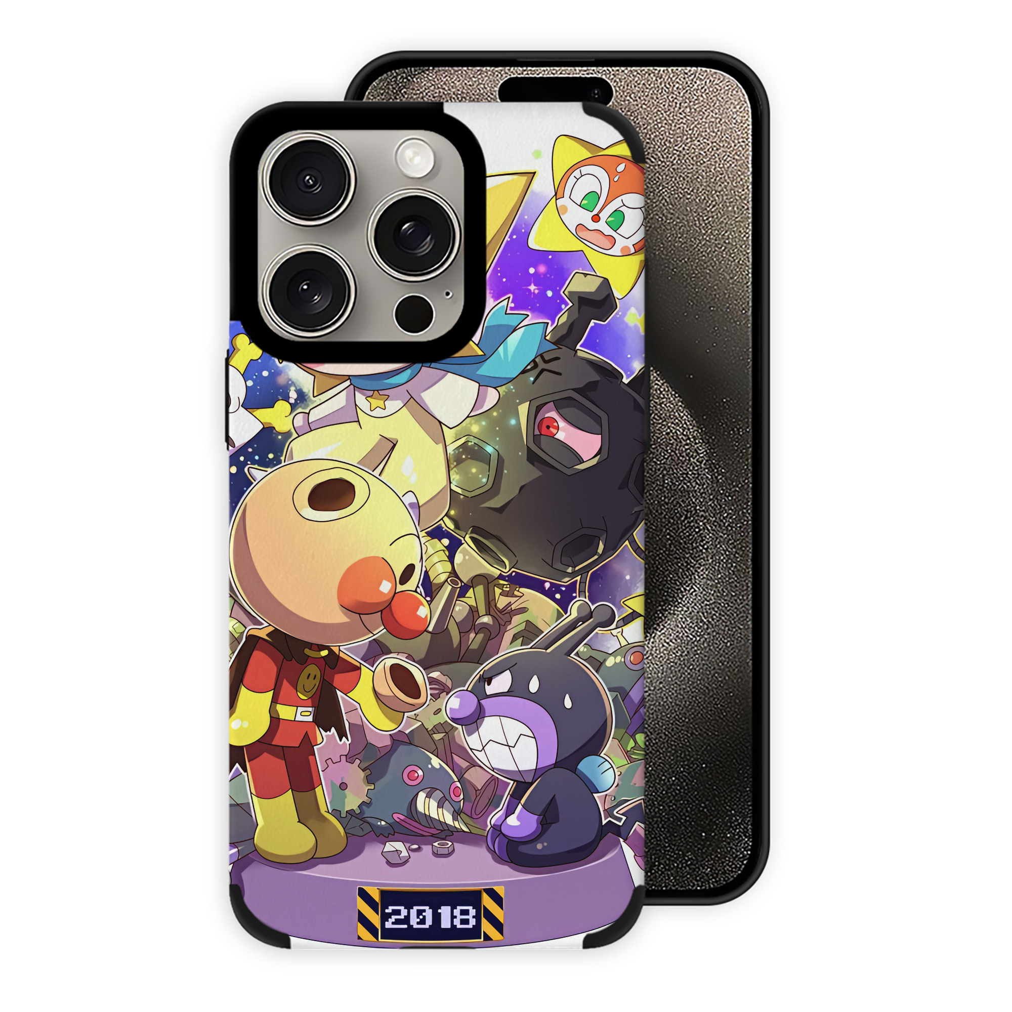 （画像用） アンパンマン Anpanman 【iPhone15ProMax対応】 PUレザー スマホケース 耐衝撃＆黄変防止