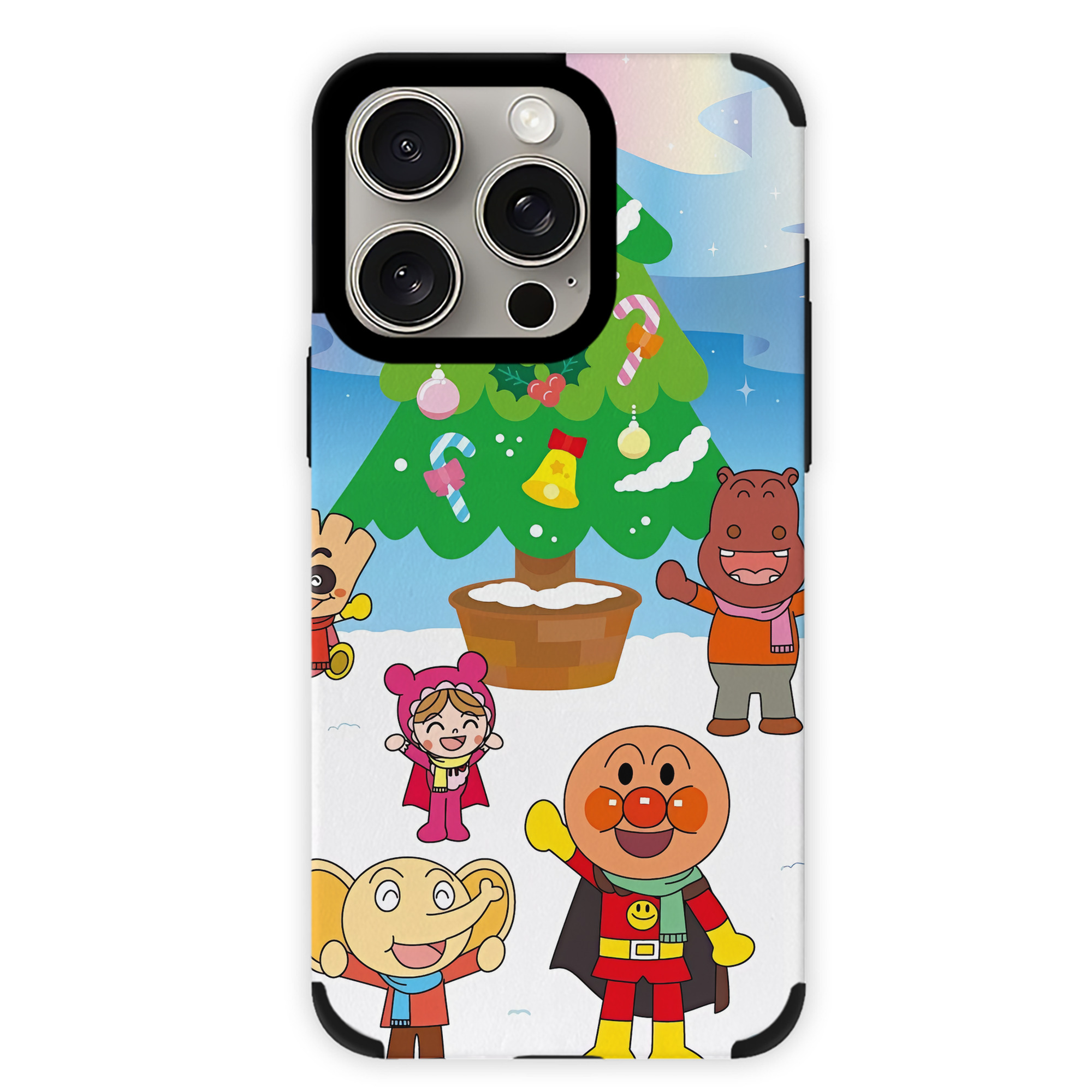 （画像用） アンパンマン Anpanman 【iPhone15ProMax対応】 PUレザー スマホケース 耐衝撃＆黄変防止