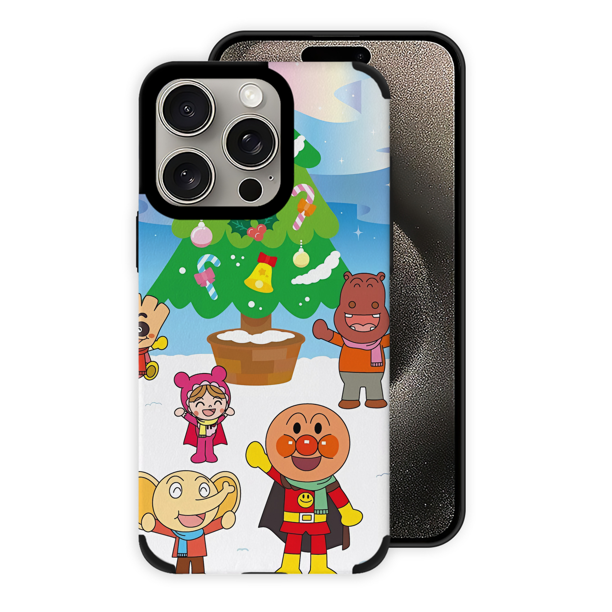 （画像用） アンパンマン Anpanman 【iPhone15ProMax対応】 PUレザー スマホケース 耐衝撃＆黄変防止