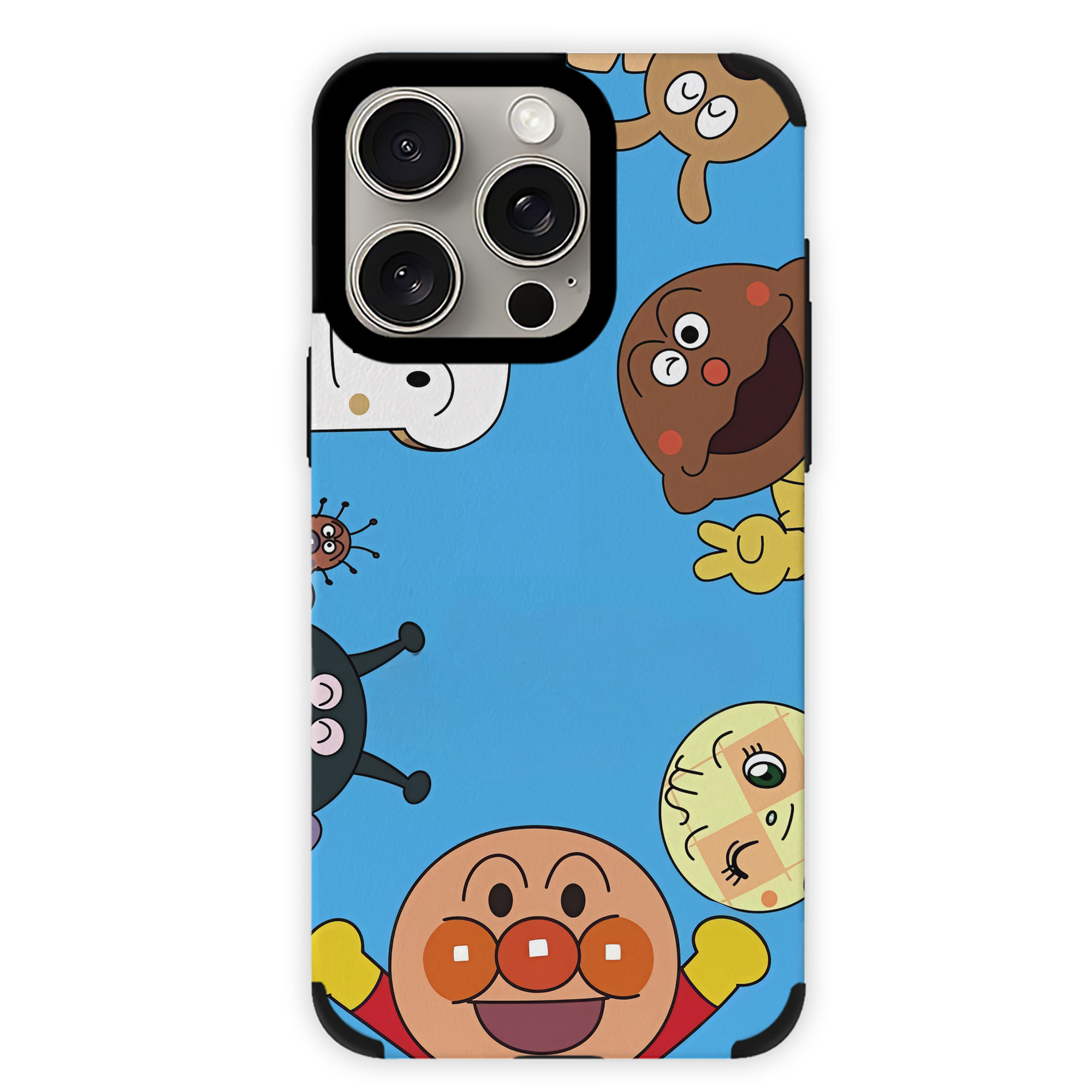 （画像用） アンパンマン Anpanman 【iPhone15ProMax対応】 PUレザー スマホケース 耐衝撃＆黄変防止