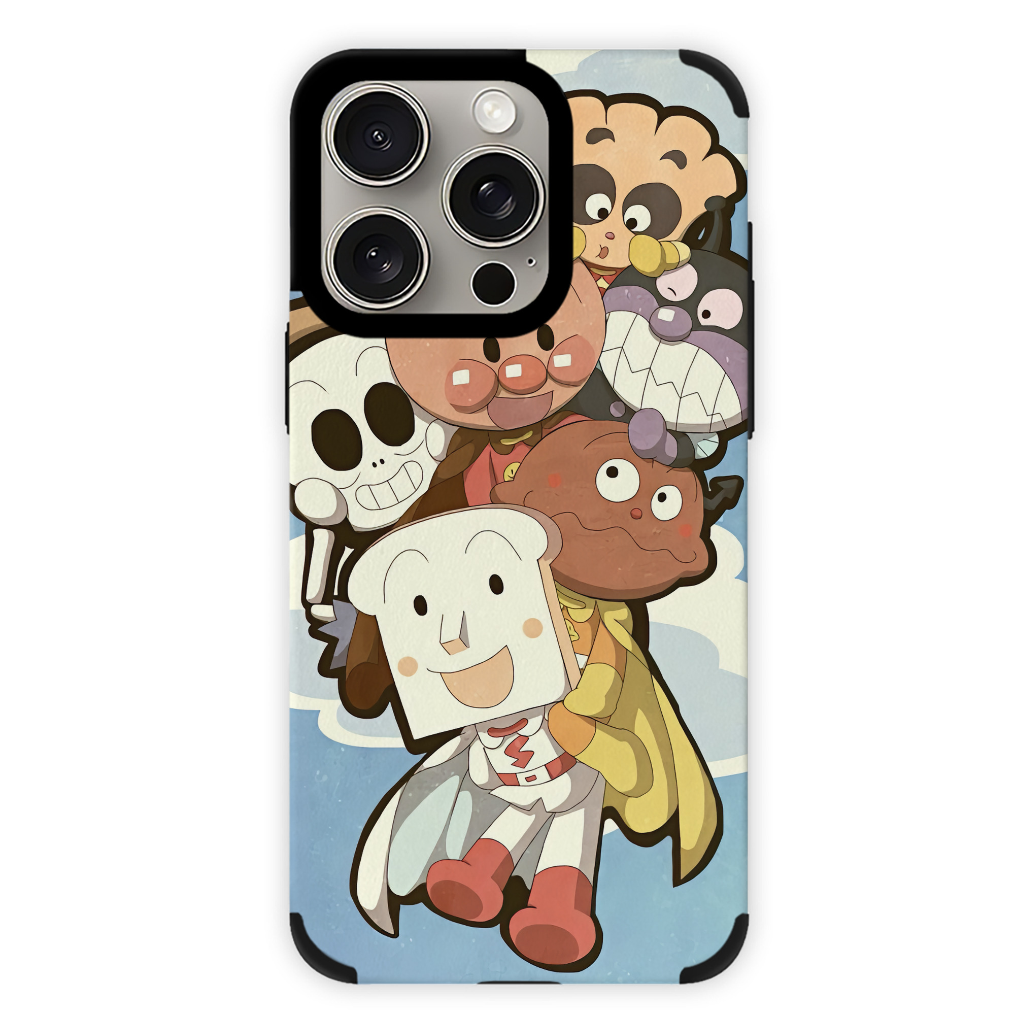 （画像用） アンパンマン Anpanman 【iPhone15ProMax対応】 PUレザー スマホケース 耐衝撃＆黄変防止