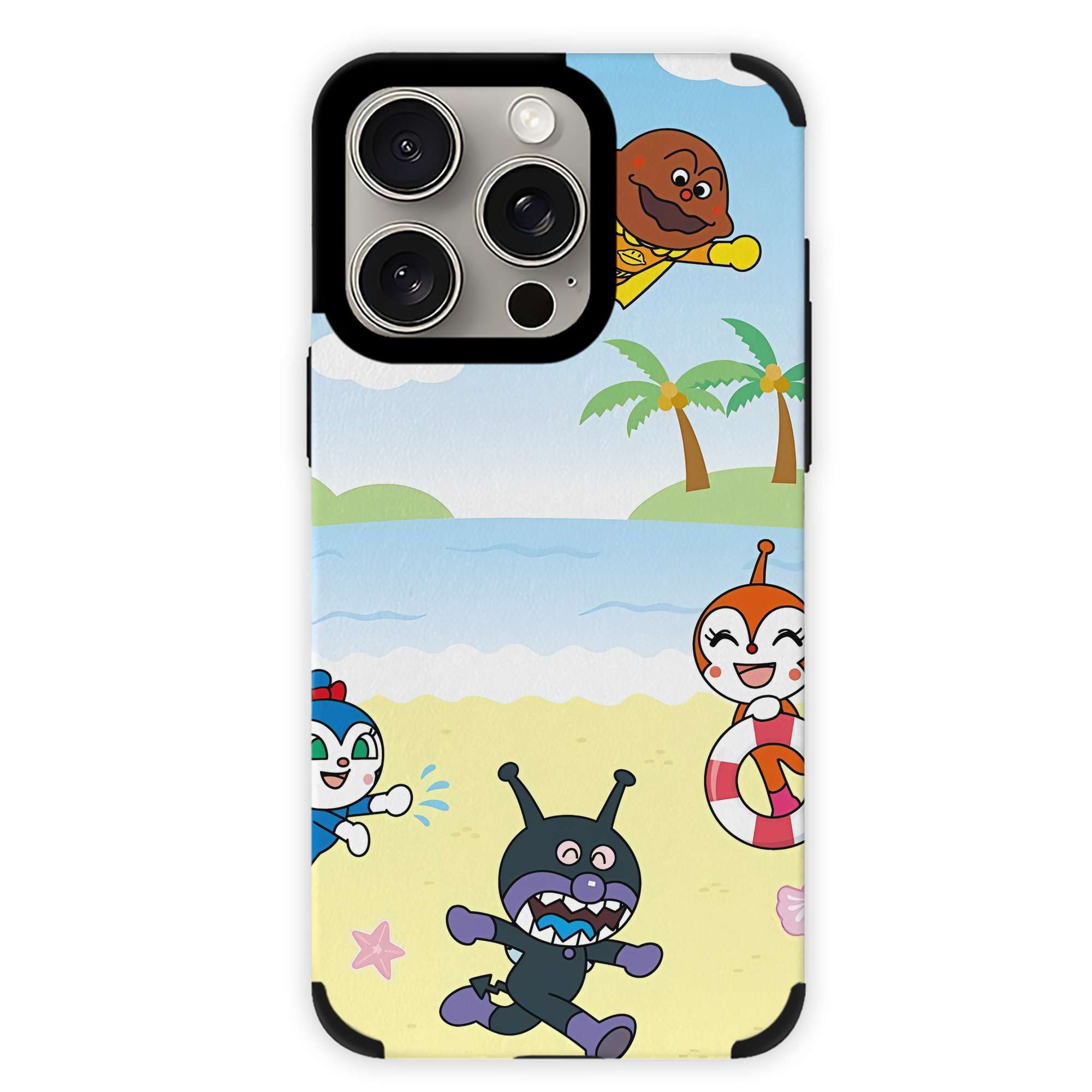 （画像用） アンパンマン Anpanman 【iPhone15ProMax対応】 PUレザー スマホケース 耐衝撃＆黄変防止