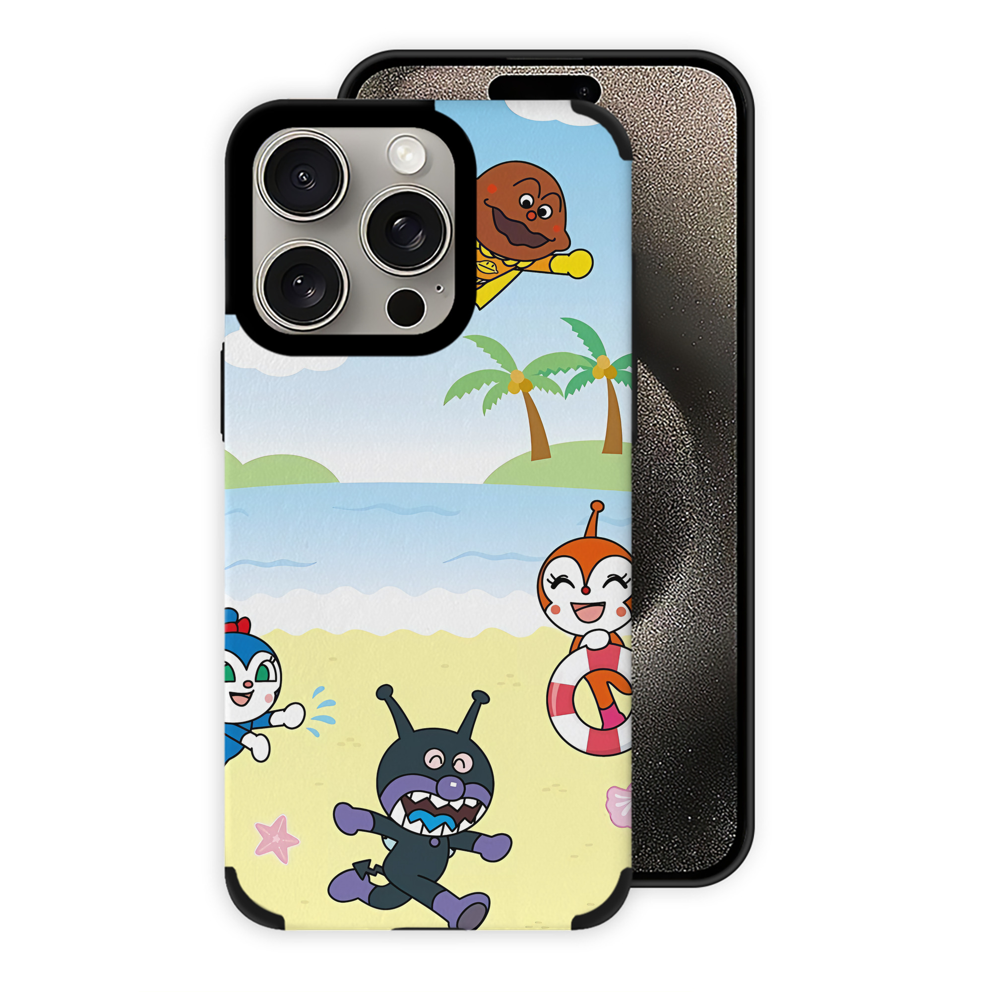 （画像用） アンパンマン Anpanman 【iPhone15ProMax対応】 PUレザー スマホケース 耐衝撃＆黄変防止