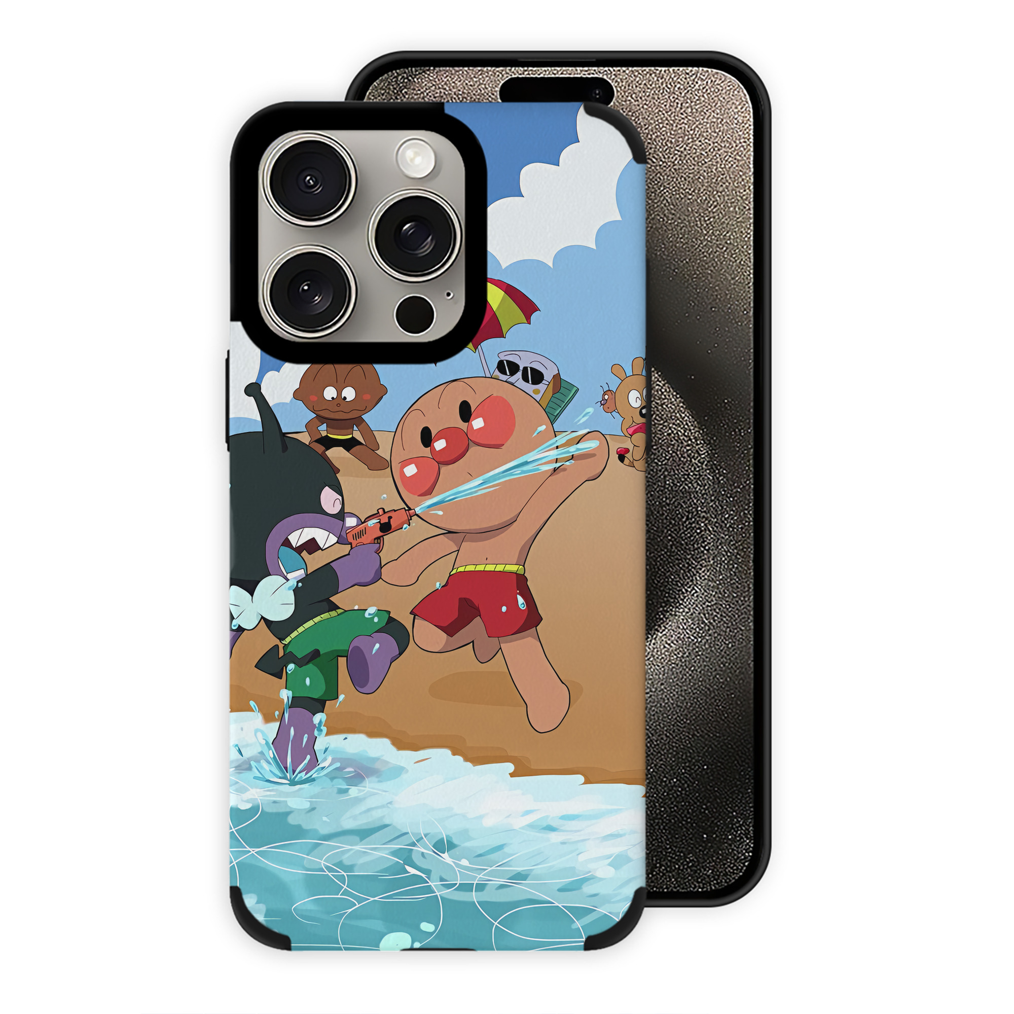 （画像用） アンパンマン Anpanman 【iPhone15ProMax対応】 PUレザー スマホケース 耐衝撃＆黄変防止