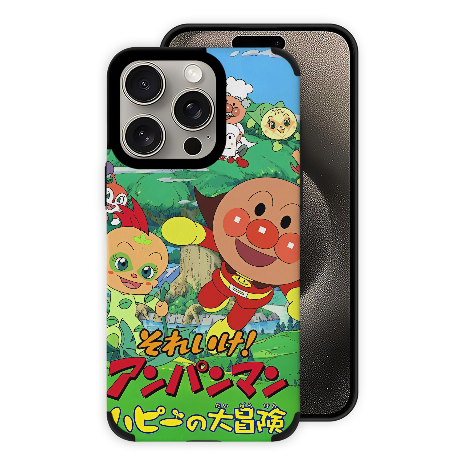 （画像用） アンパンマン Anpanman 【iPhone15ProMax対応】 PUレザー スマホケース 耐衝撃＆黄変防止