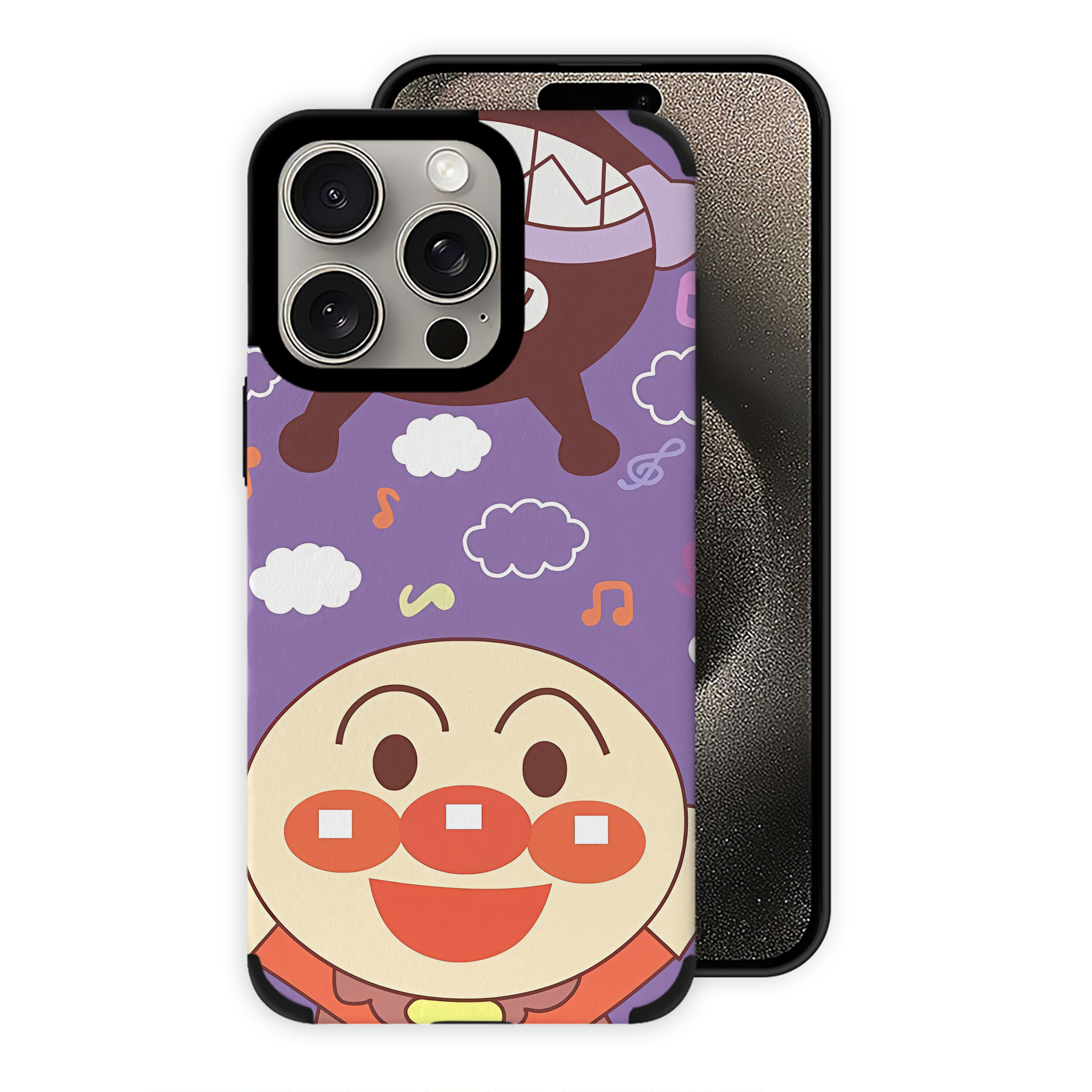 （画像用） アンパンマン Anpanman 【iPhone15ProMax対応】 PUレザー スマホケース 耐衝撃＆黄変防止