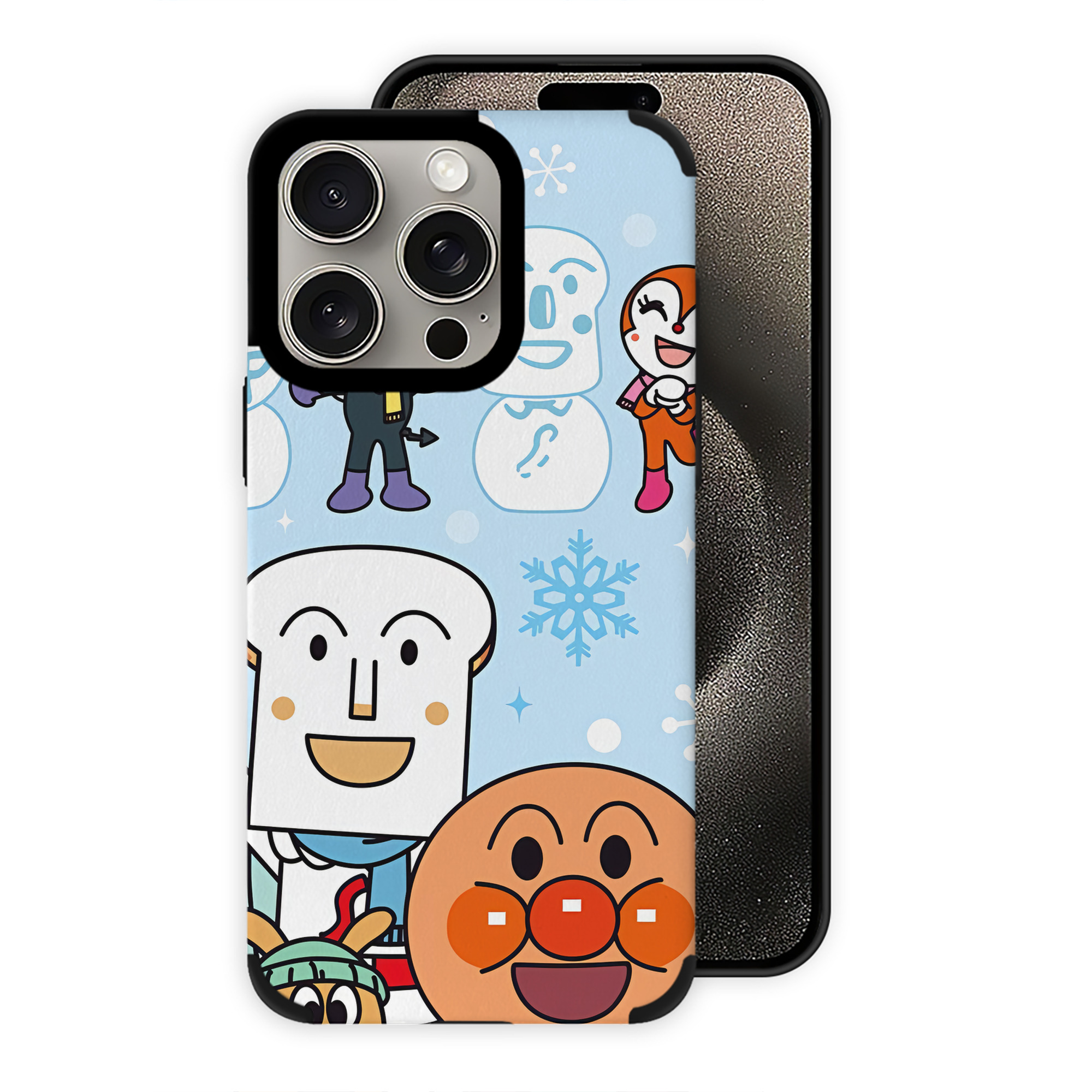 （画像用） アンパンマン Anpanman 【iPhone15ProMax対応】 PUレザー スマホケース 耐衝撃＆黄変防止
