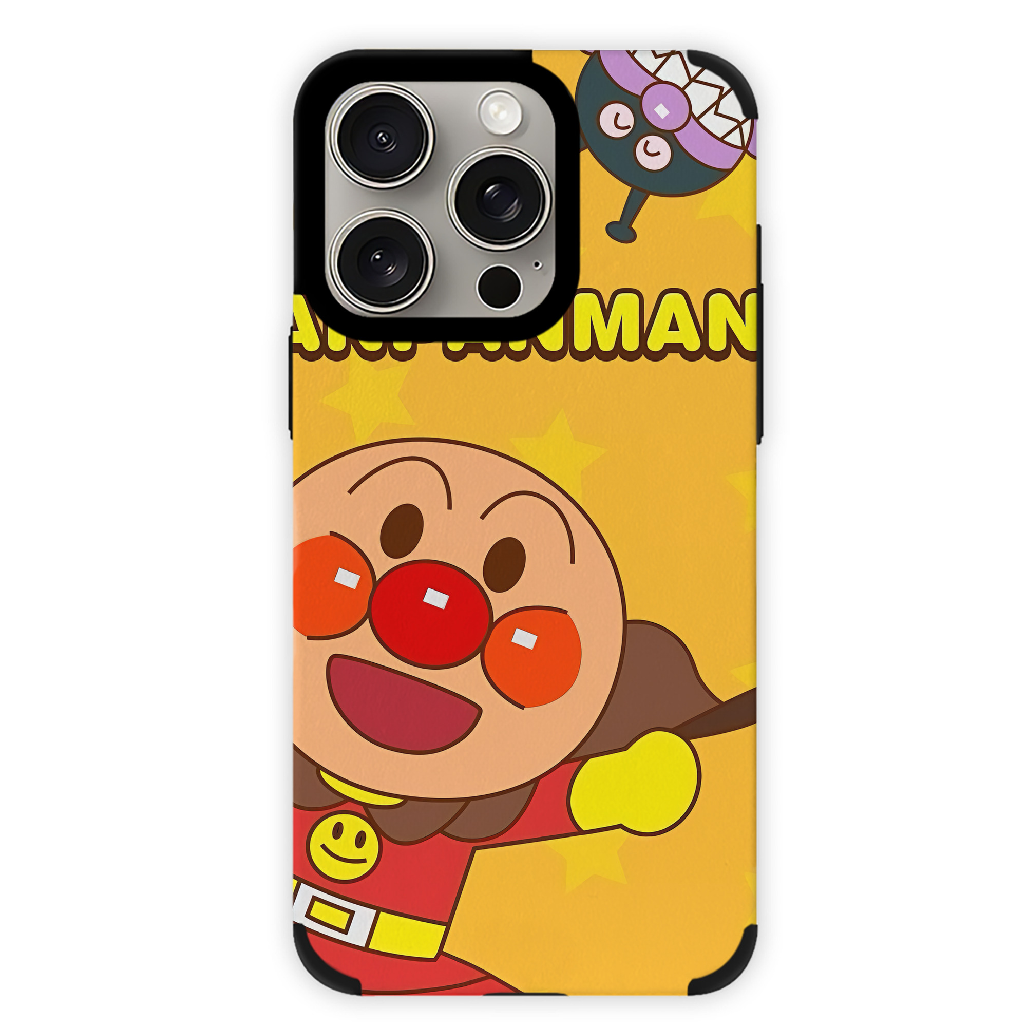 （画像用） アンパンマン Anpanman 【iPhone15ProMax対応】 PUレザー スマホケース 耐衝撃＆黄変防止