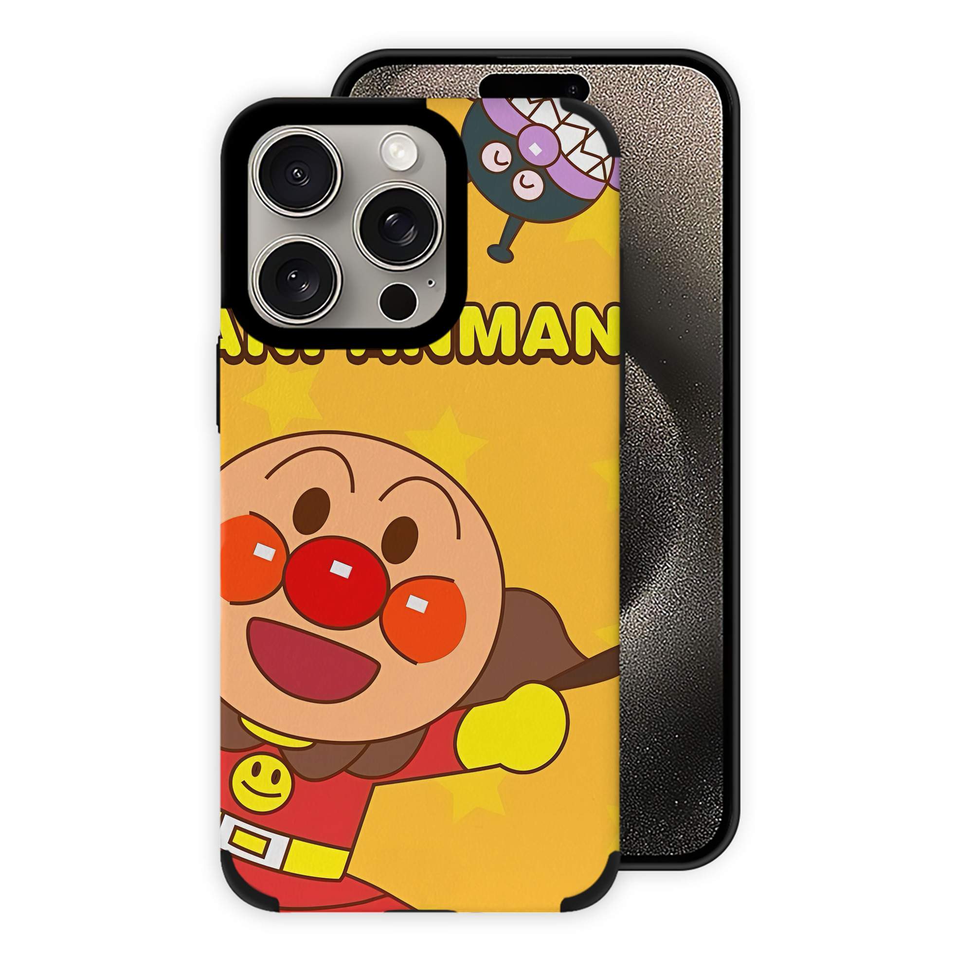 （画像用） アンパンマン Anpanman 【iPhone15ProMax対応】 PUレザー スマホケース 耐衝撃＆黄変防止