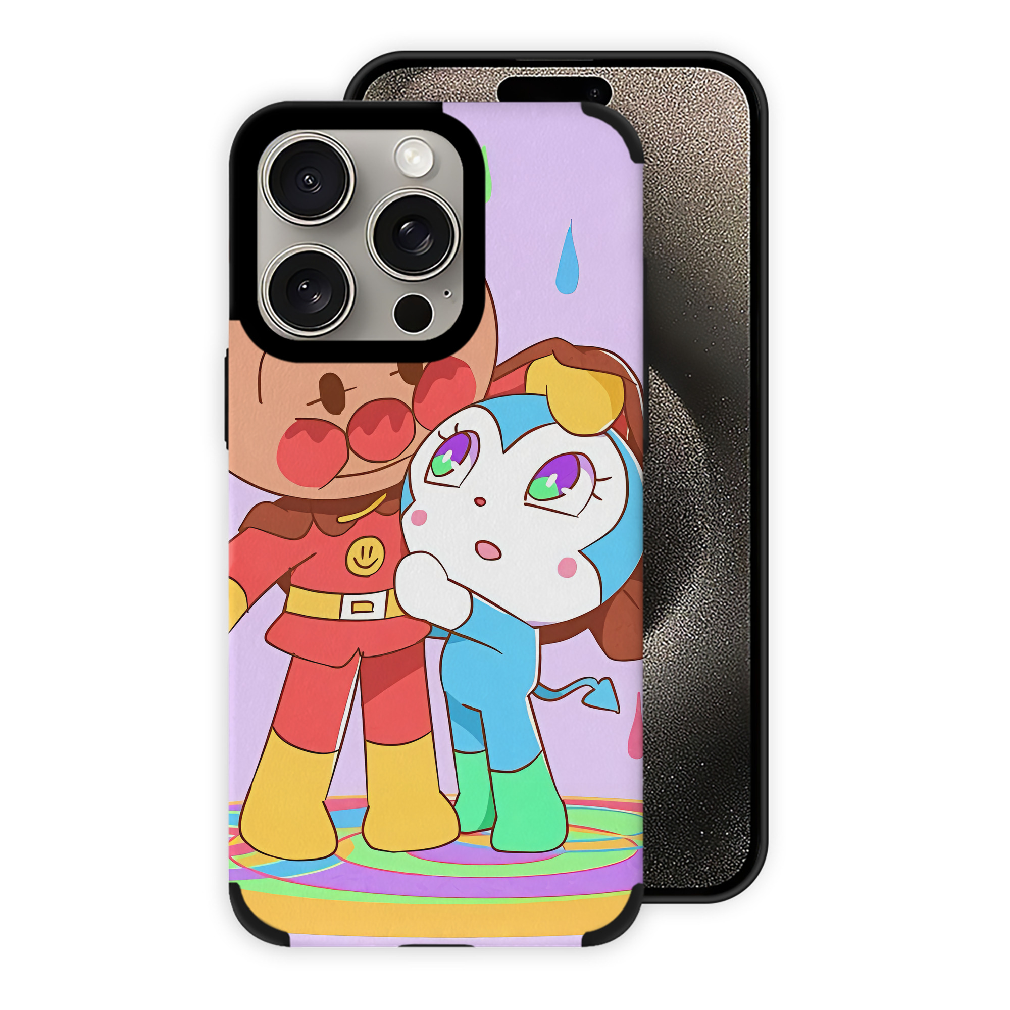 （画像用） アンパンマン Anpanman 【iPhone15ProMax対応】 PUレザー スマホケース 耐衝撃＆黄変防止