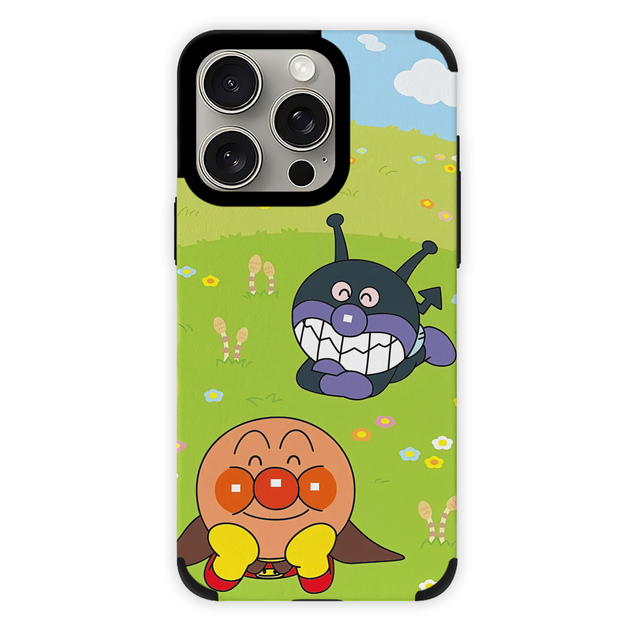 （画像用） アンパンマン Anpanman 【iPhone15ProMax対応】 PUレザー スマホケース 耐衝撃＆黄変防止