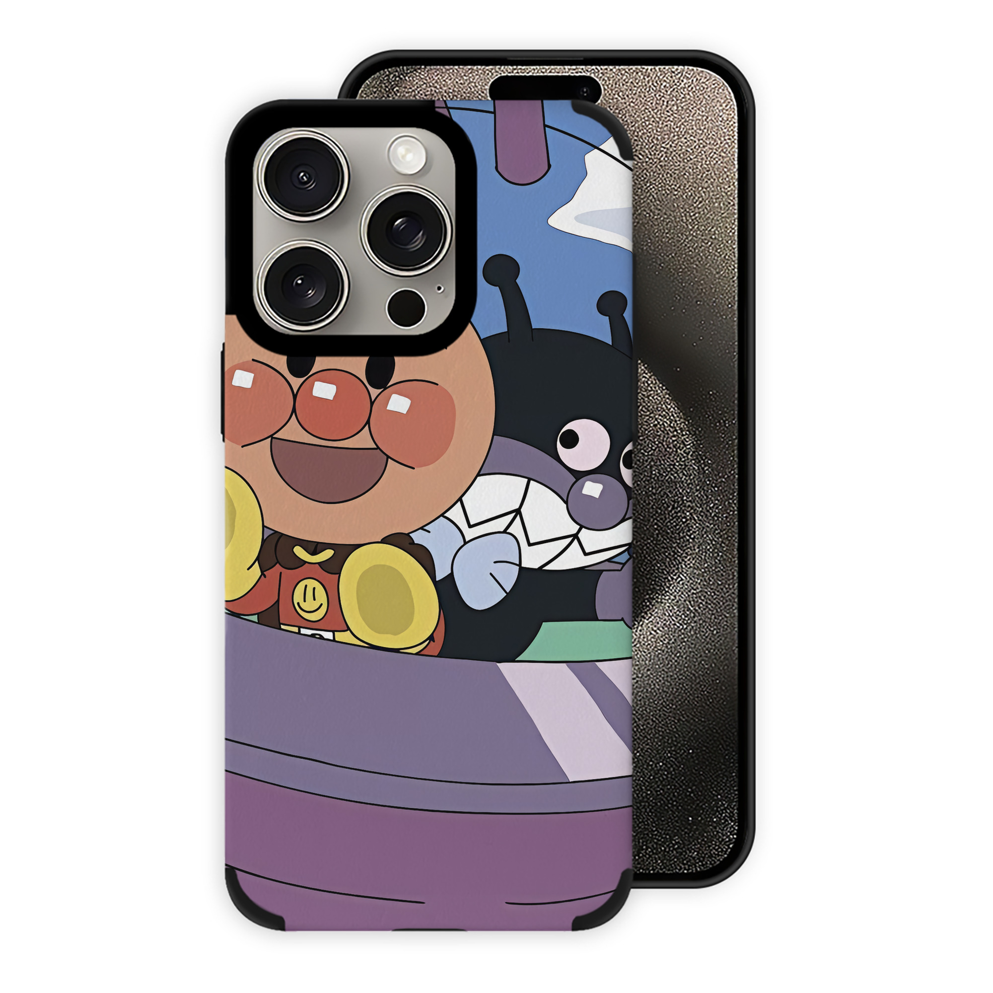 （画像用） アンパンマン Anpanman 【iPhone15ProMax対応】 PUレザー スマホケース 耐衝撃＆黄変防止