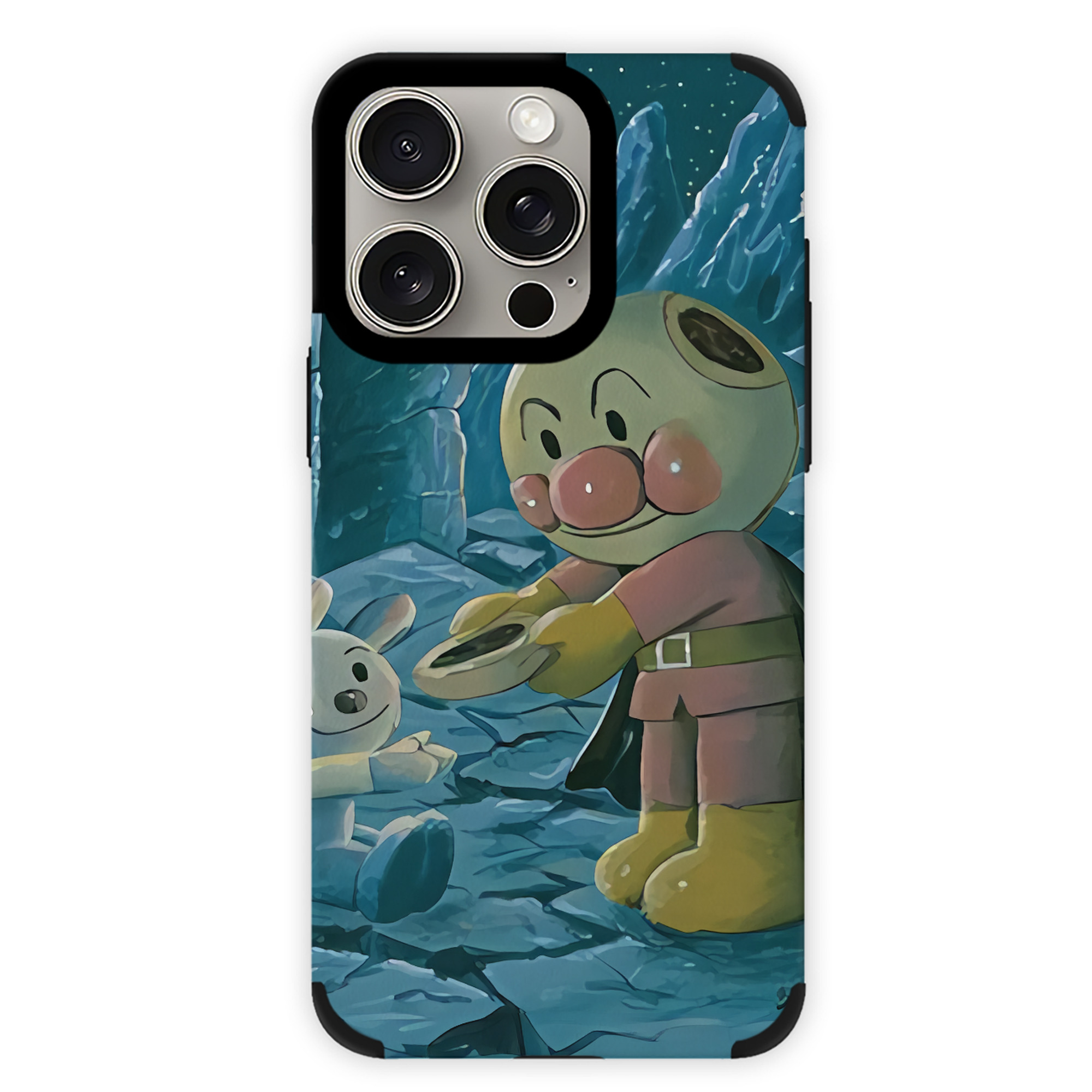 （画像用） アンパンマン Anpanman 【iPhone15ProMax対応】 PUレザー スマホケース 耐衝撃＆黄変防止