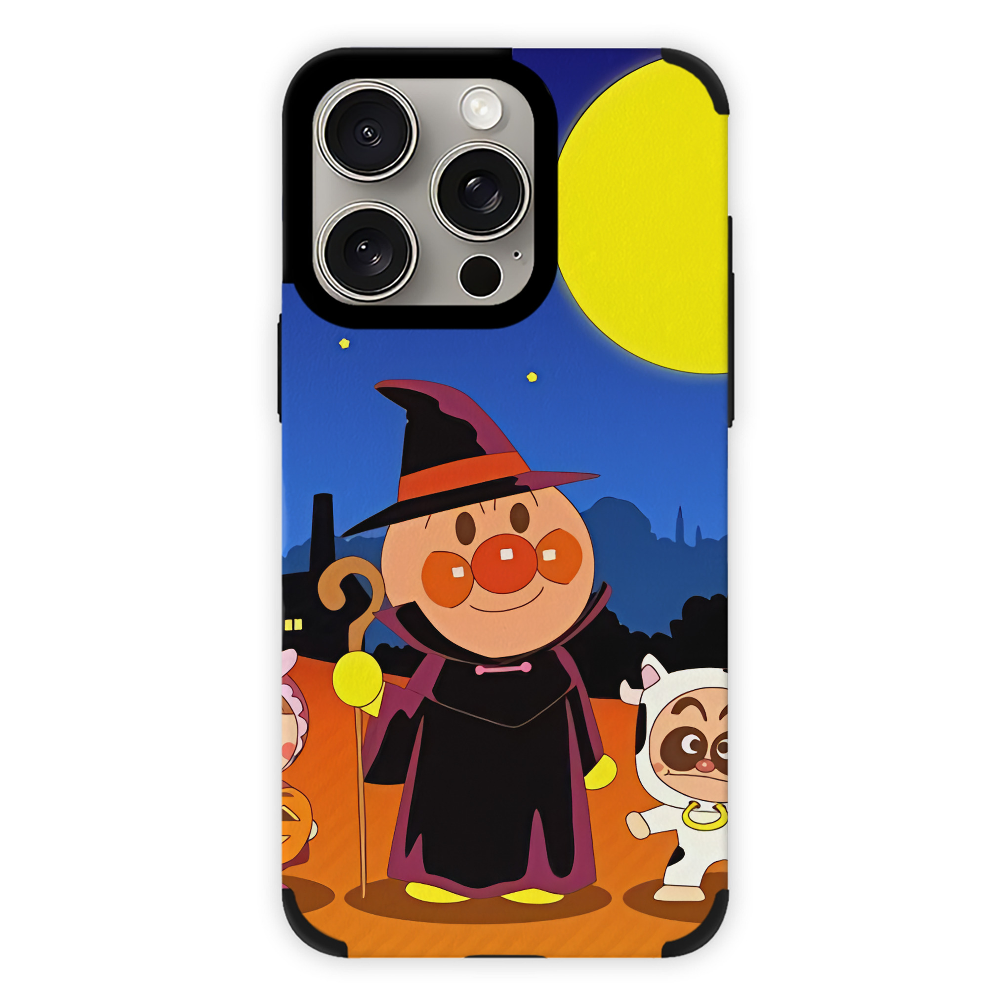 （画像用） アンパンマン Anpanman 【iPhone15ProMax対応】 PUレザー スマホケース 耐衝撃＆黄変防止
