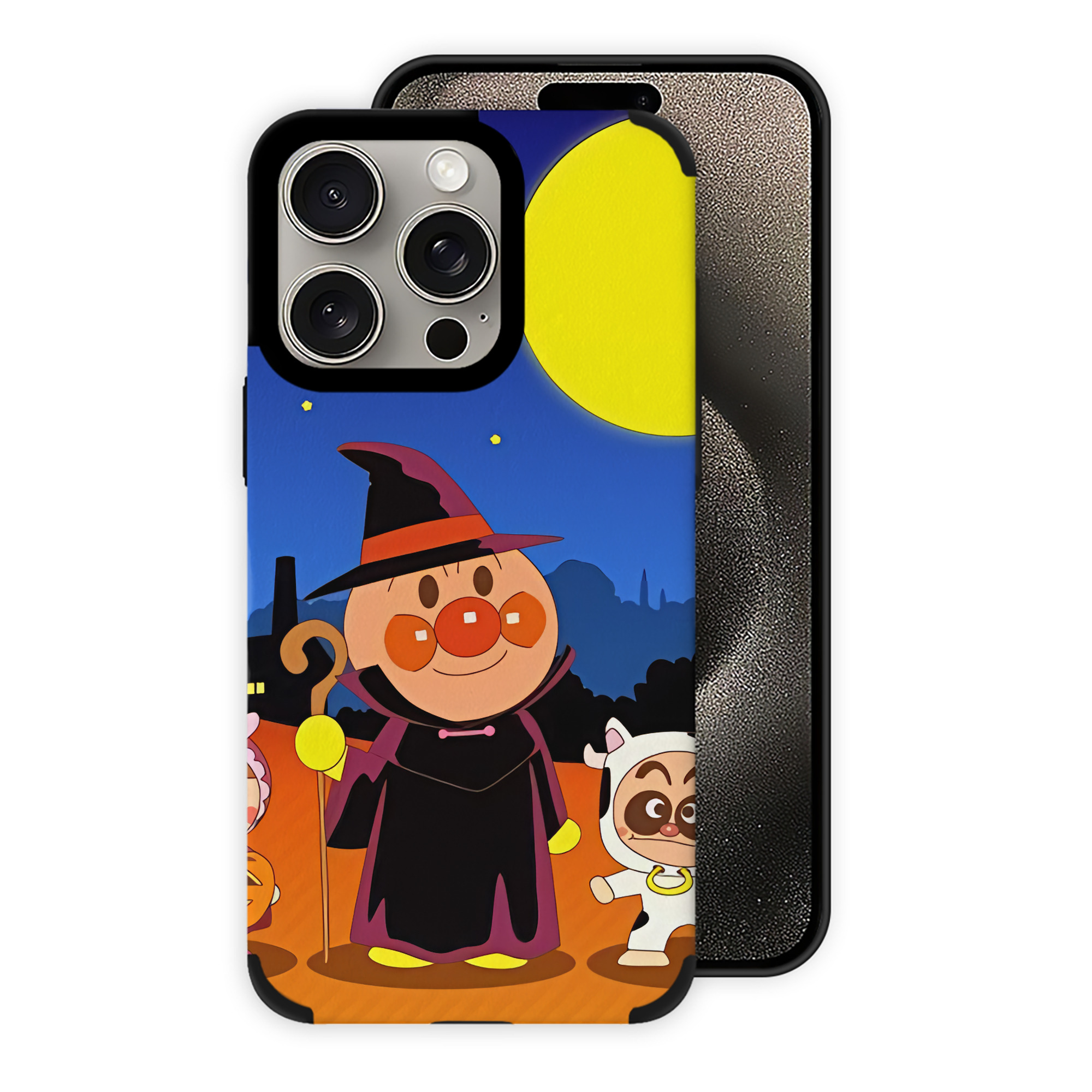 （画像用） アンパンマン Anpanman 【iPhone15ProMax対応】 PUレザー スマホケース 耐衝撃＆黄変防止