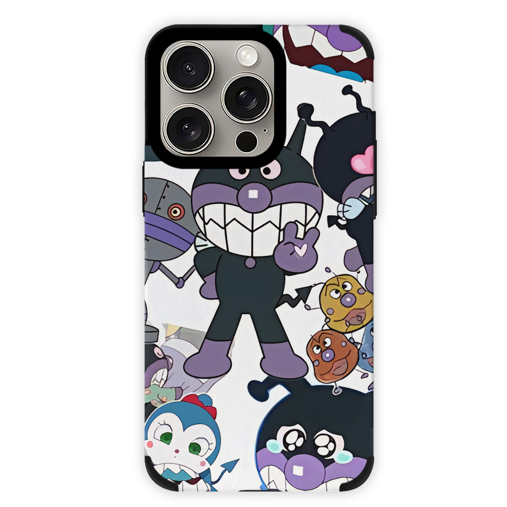 （画像用） アンパンマン Anpanman 【iPhone15ProMax対応】 PUレザー スマホケース 耐衝撃＆黄変防止