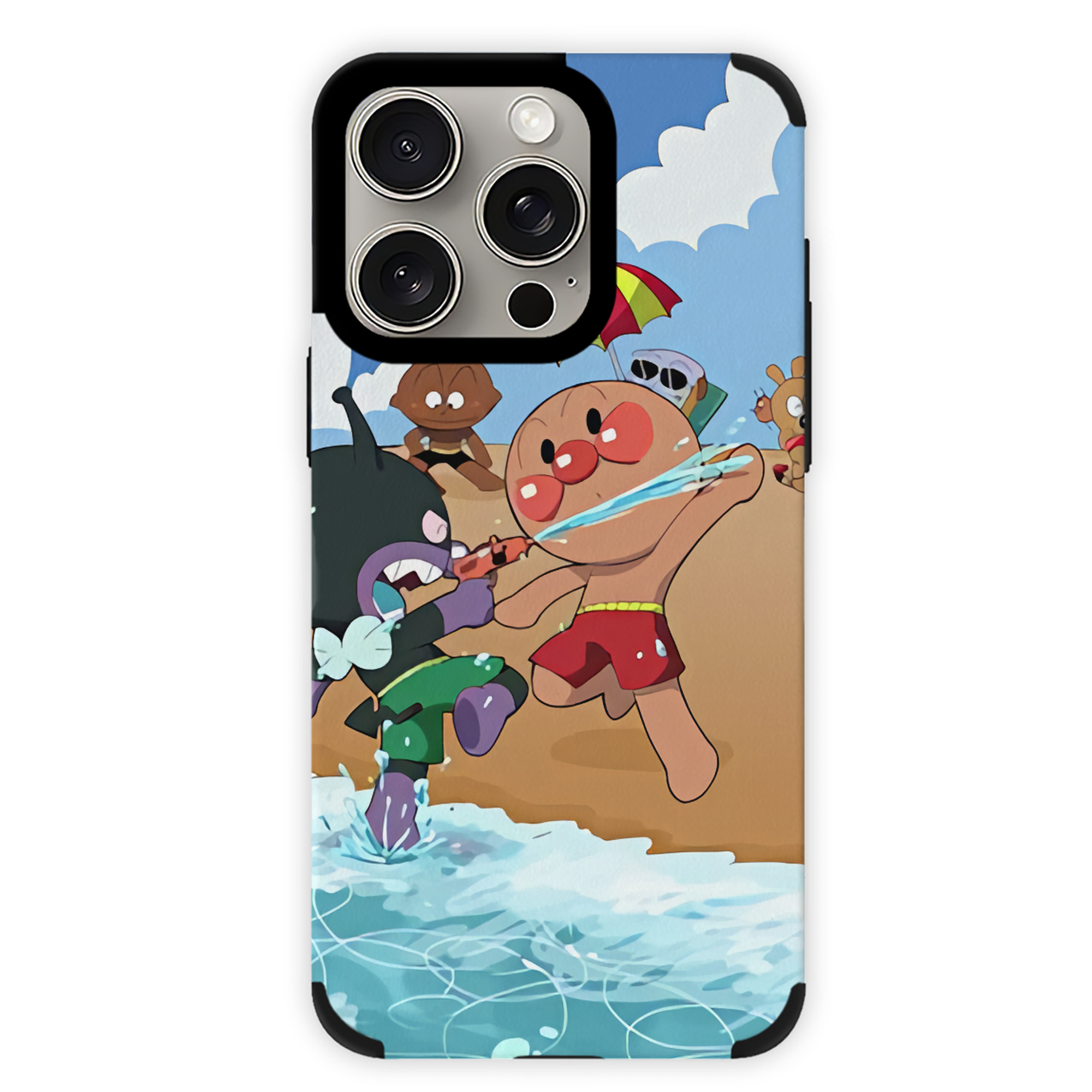 （画像用） アンパンマン Anpanman 【iPhone15ProMax対応】 PUレザー スマホケース 耐衝撃＆黄変防止