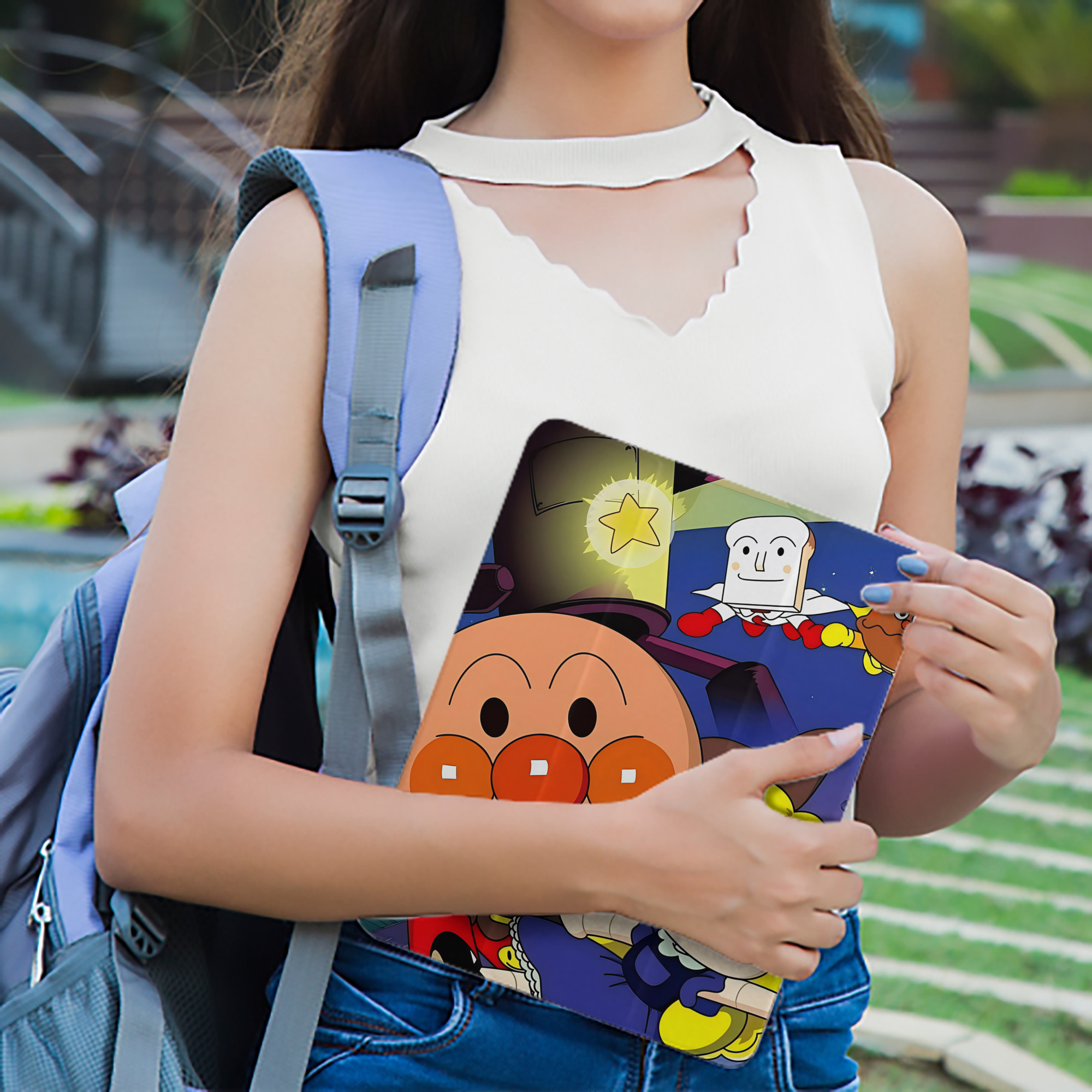アンパンマン Anpanman IPad ケース ペン収納付き 三つ折りスタンド PUレザー×シリコン 対応機種9.5/10.5/10.9インチ