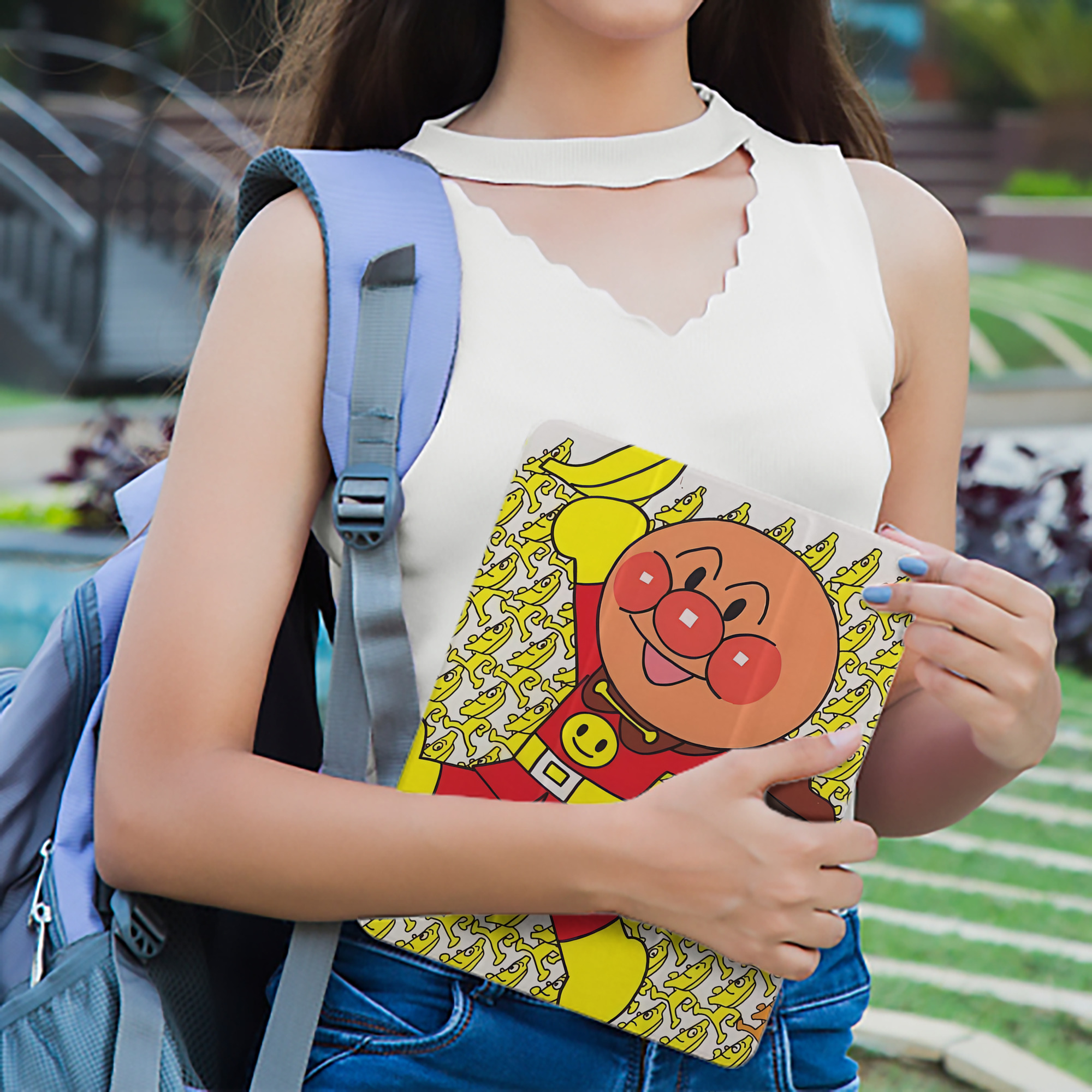 アンパンマン Anpanman IPad ケース ペン収納付き 三つ折りスタンド PUレザー×シリコン 対応機種9.5/10.5/10.9インチ