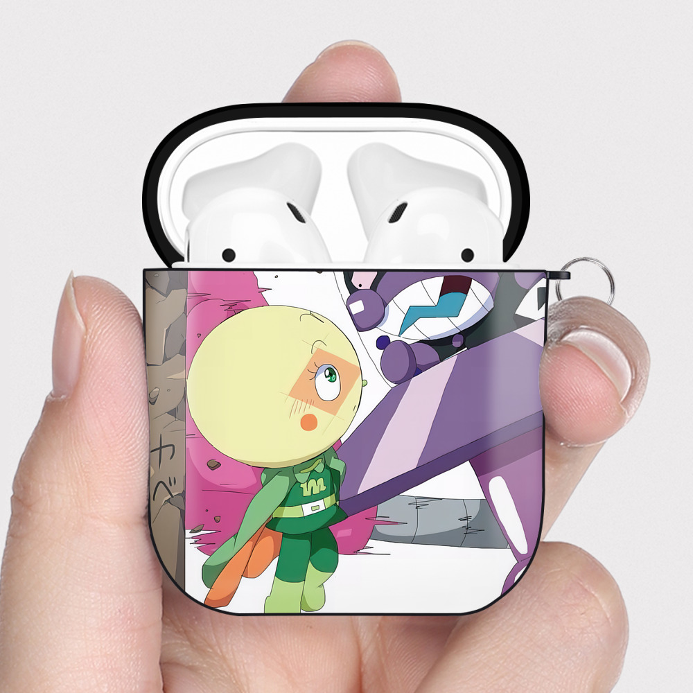 （画像用） アンパンマン Anpanman AirPods 第2世代保護ケース ハードシェル ブラック 耐衝撃・防指紋・カラビナ付き