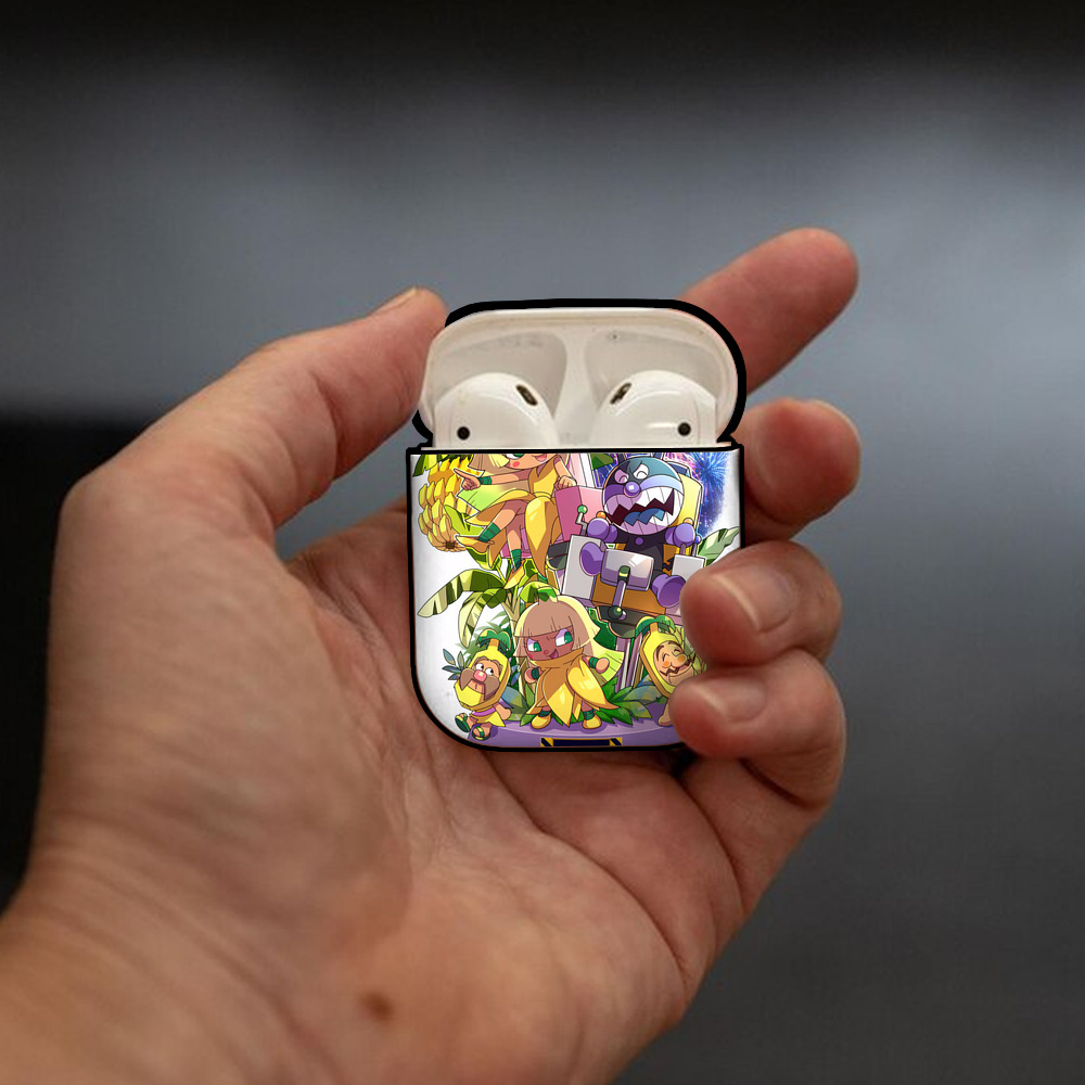 アンパンマン Anpanman AirPods 第2世代保護ケース ハードシェル ブラック 耐衝撃・防指紋・カラビナ付き