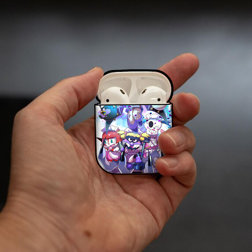 アンパンマン Anpanman AirPods 第2世代保護ケース ハードシェル ブラック 耐衝撃・防指紋・カラビナ付き