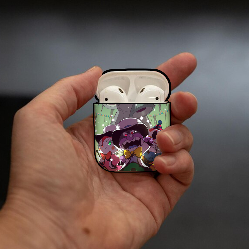 アンパンマン Anpanman AirPods 第2世代保護ケース ハードシェル ブラック 耐衝撃・防指紋・カラビナ付き