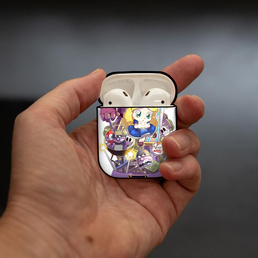 アンパンマン Anpanman AirPods 第2世代保護ケース ハードシェル ブラック 耐衝撃・防指紋・カラビナ付き