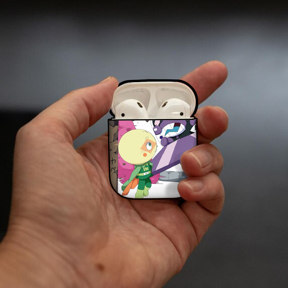 アンパンマン Anpanman AirPods 第2世代保護ケース ハードシェル ブラック 耐衝撃・防指紋・カラビナ付き