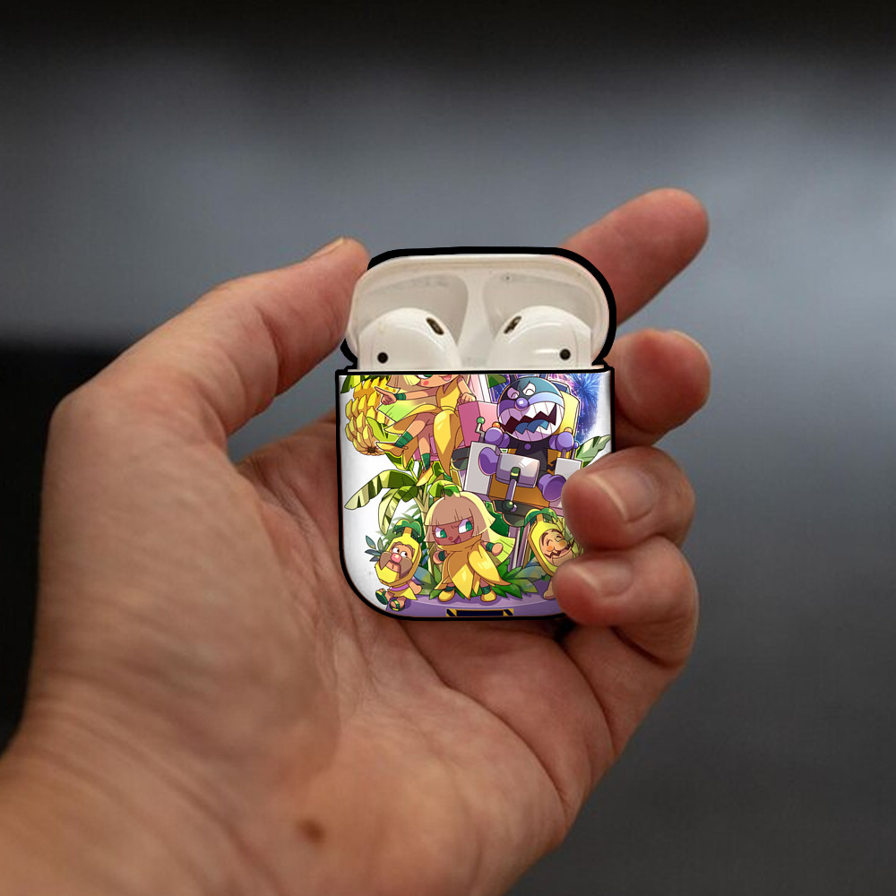 アンパンマン Anpanman AirPods 第2世代保護ケース ハードシェル ブラック 耐衝撃・防指紋・カラビナ付き