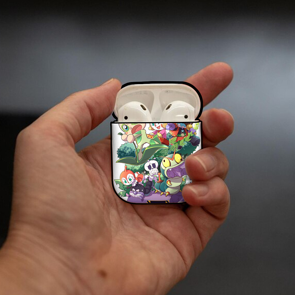アンパンマン Anpanman AirPods 第2世代保護ケース ハードシェル ブラック 耐衝撃・防指紋・カラビナ付き