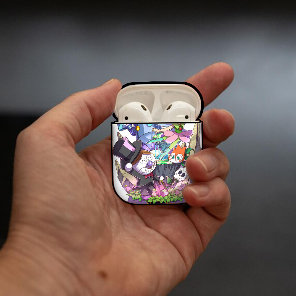 アンパンマン Anpanman AirPods 第2世代保護ケース ハードシェル ブラック 耐衝撃・防指紋・カラビナ付き