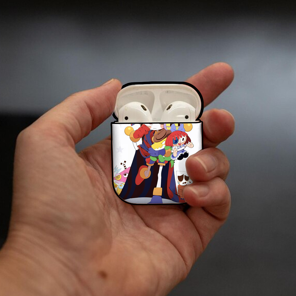 アンパンマン Anpanman AirPods 第2世代保護ケース ハードシェル ブラック 耐衝撃・防指紋・カラビナ付き