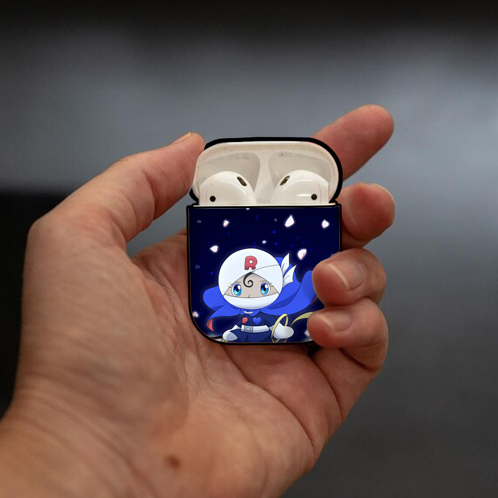 アンパンマン Anpanman AirPods 第2世代保護ケース ハードシェル ブラック 耐衝撃・防指紋・カラビナ付き