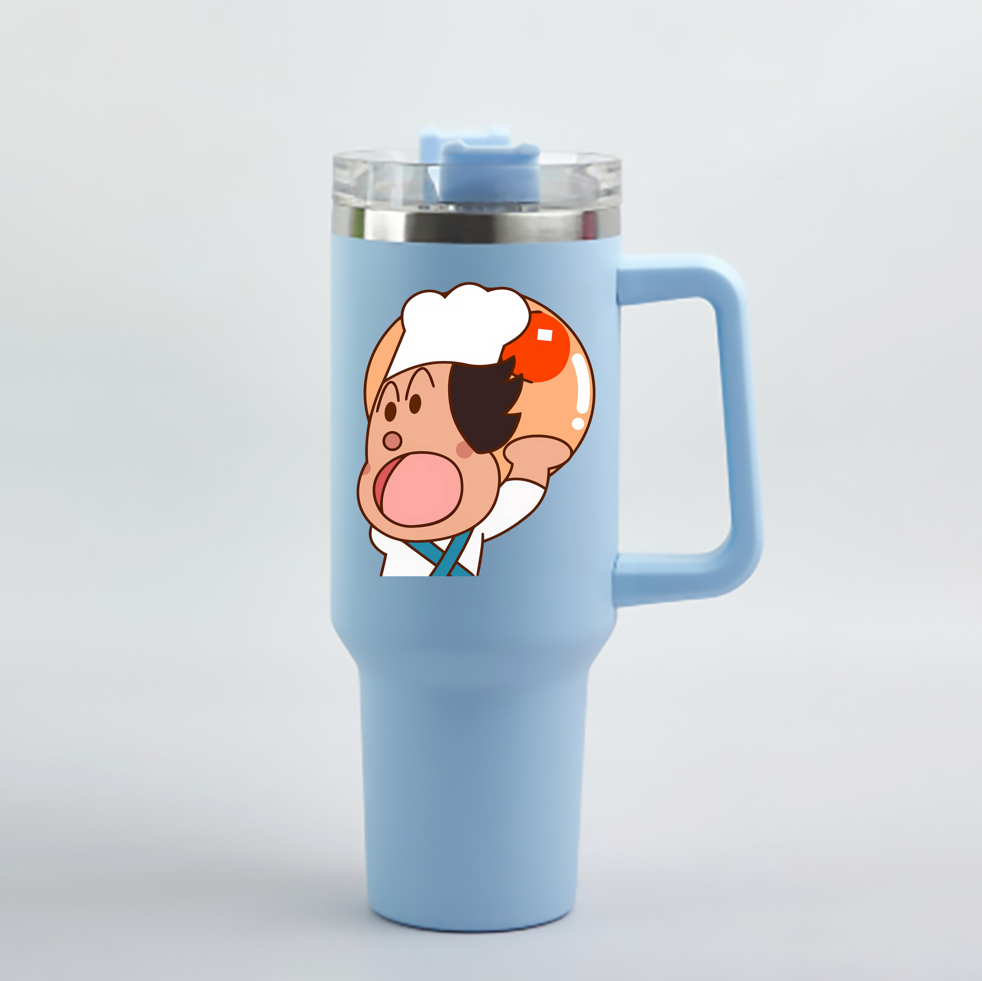（画像用） アンパンマン Anpanman 1200mL車用タンブラー - クリスタルステッカー（プラスチックストロー付き）