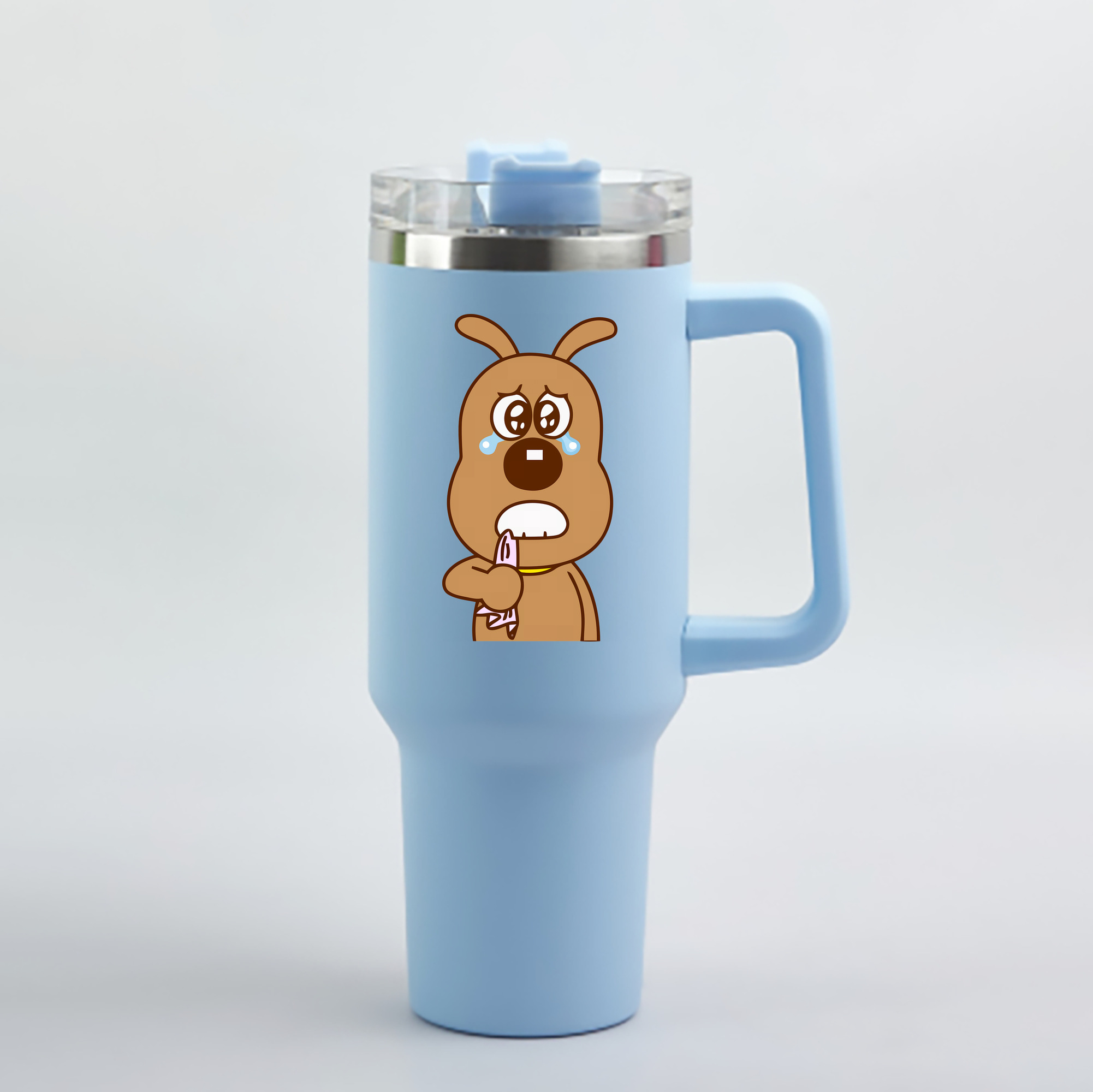 （画像用） アンパンマン Anpanman 1200mL車用タンブラー - クリスタルステッカー（プラスチックストロー付き）