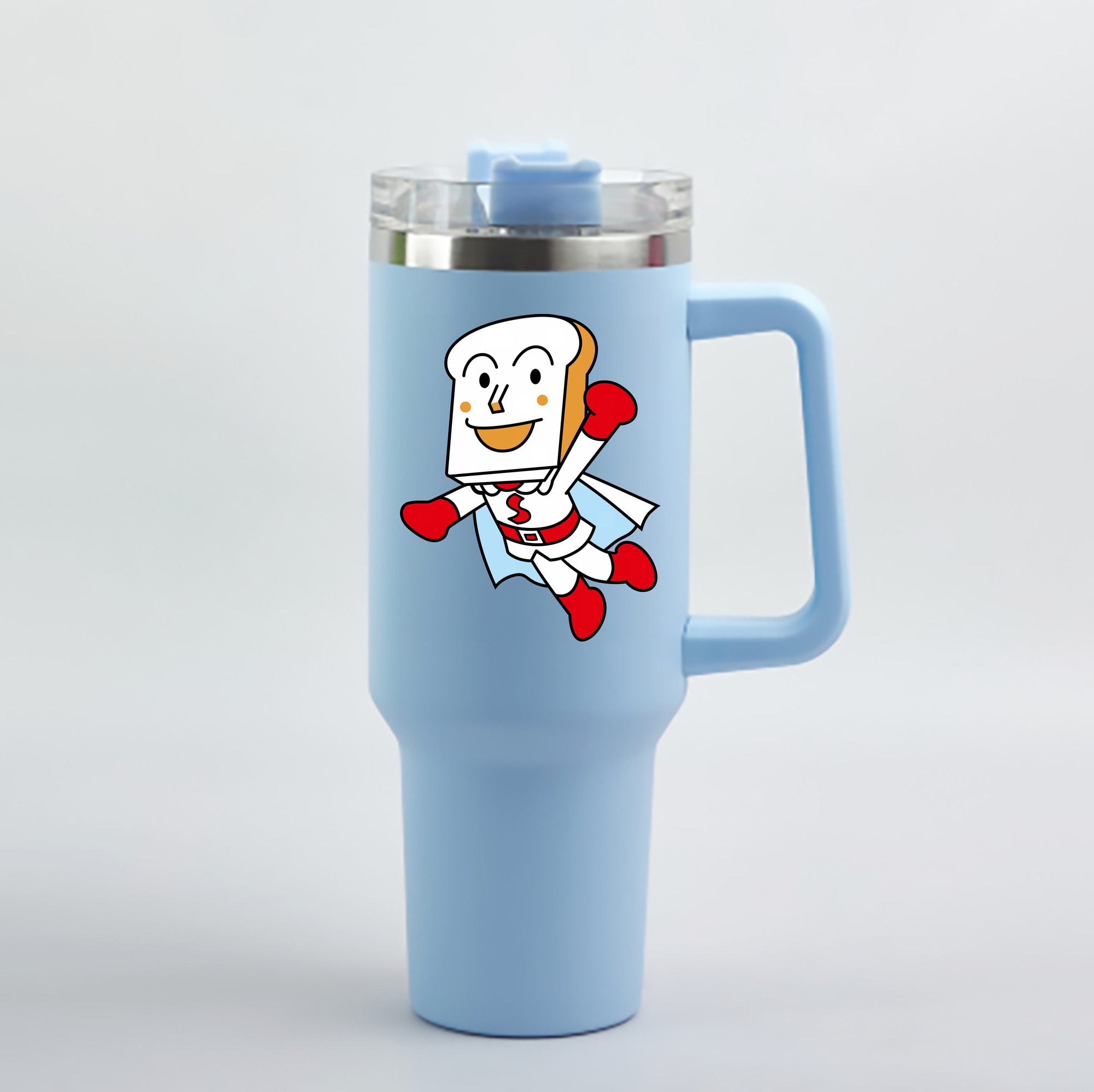（画像用） アンパンマン Anpanman 1200mL車用タンブラー - クリスタルステッカー（プラスチックストロー付き）