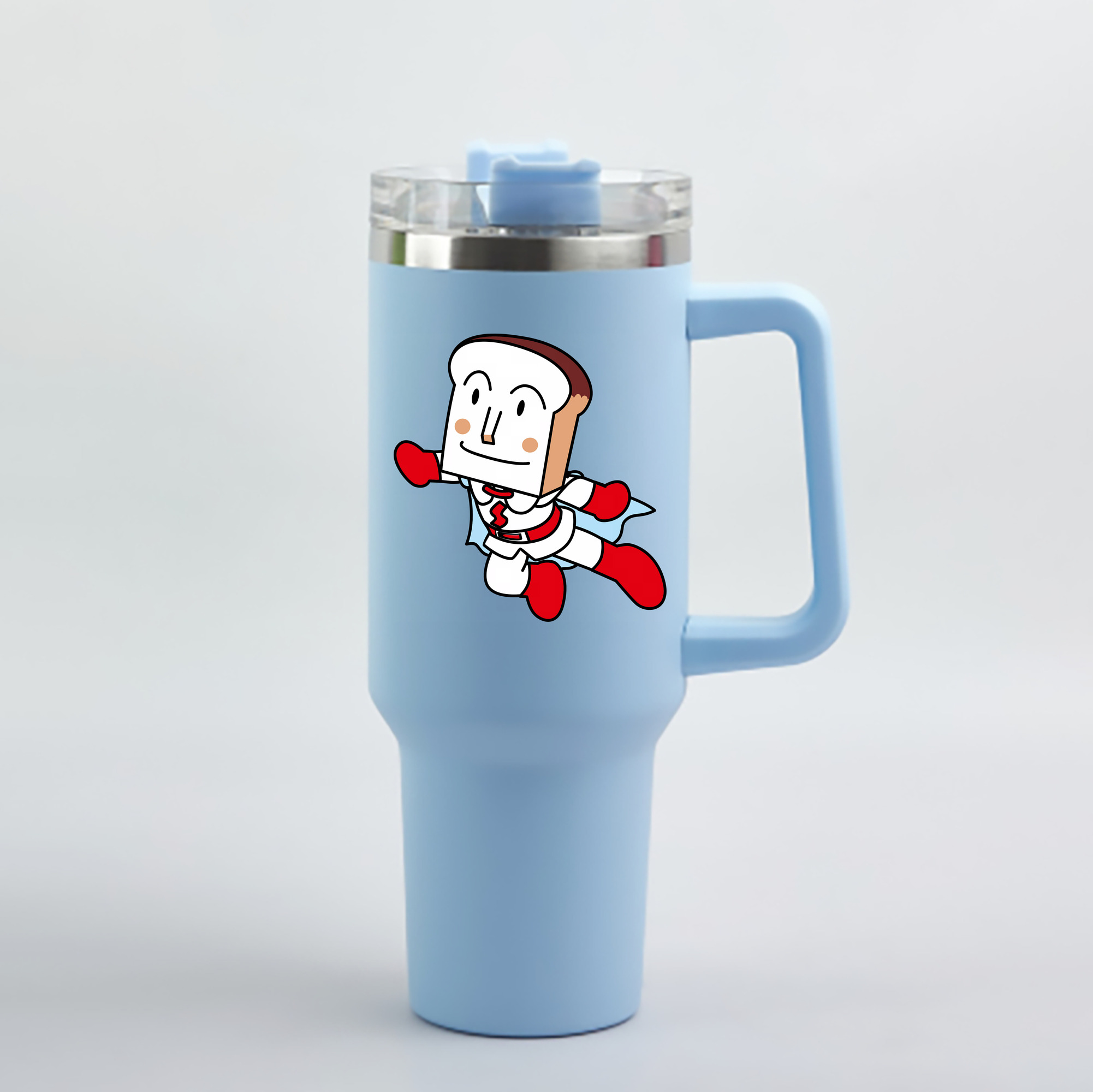 （画像用） アンパンマン Anpanman 1200mL車用タンブラー - クリスタルステッカー（プラスチックストロー付き）